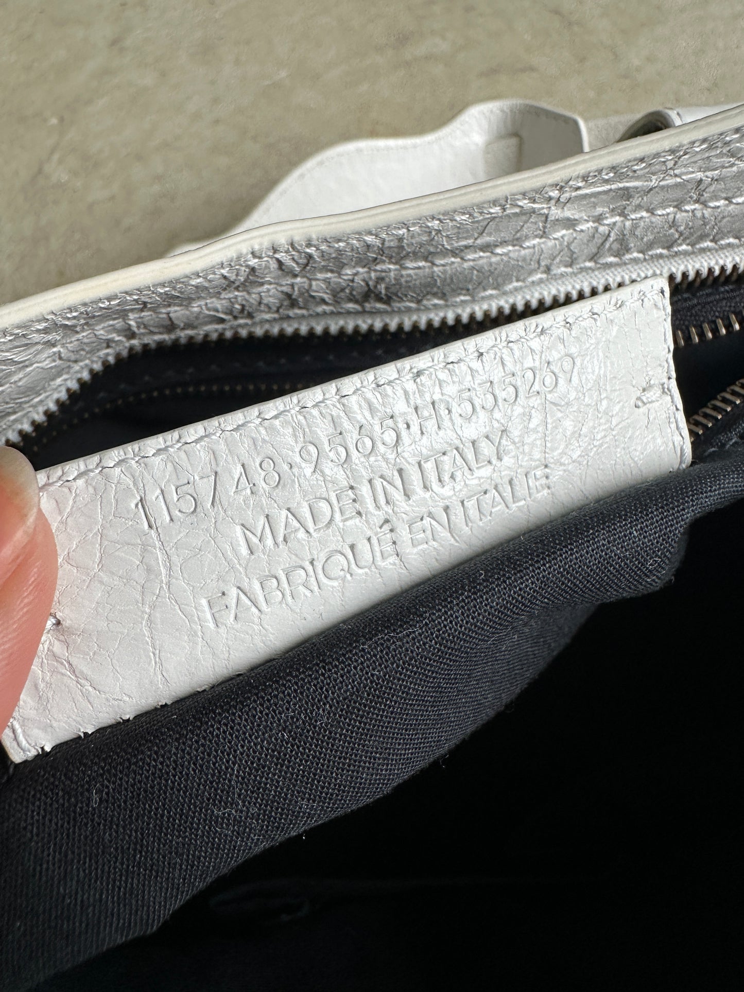 Vintage White Balenciaga City Bag
