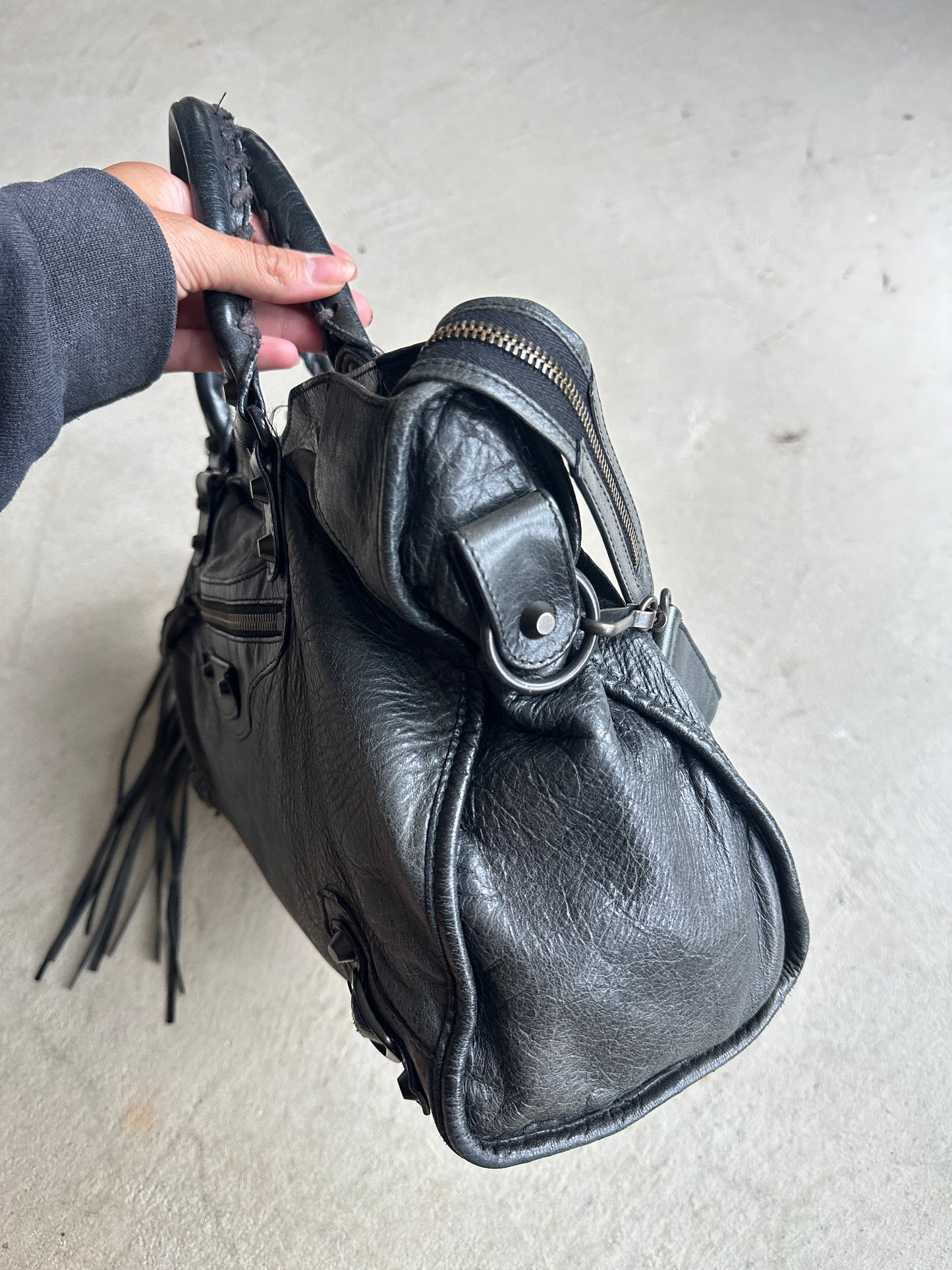 Vintage Black Balenciaga City Bag
