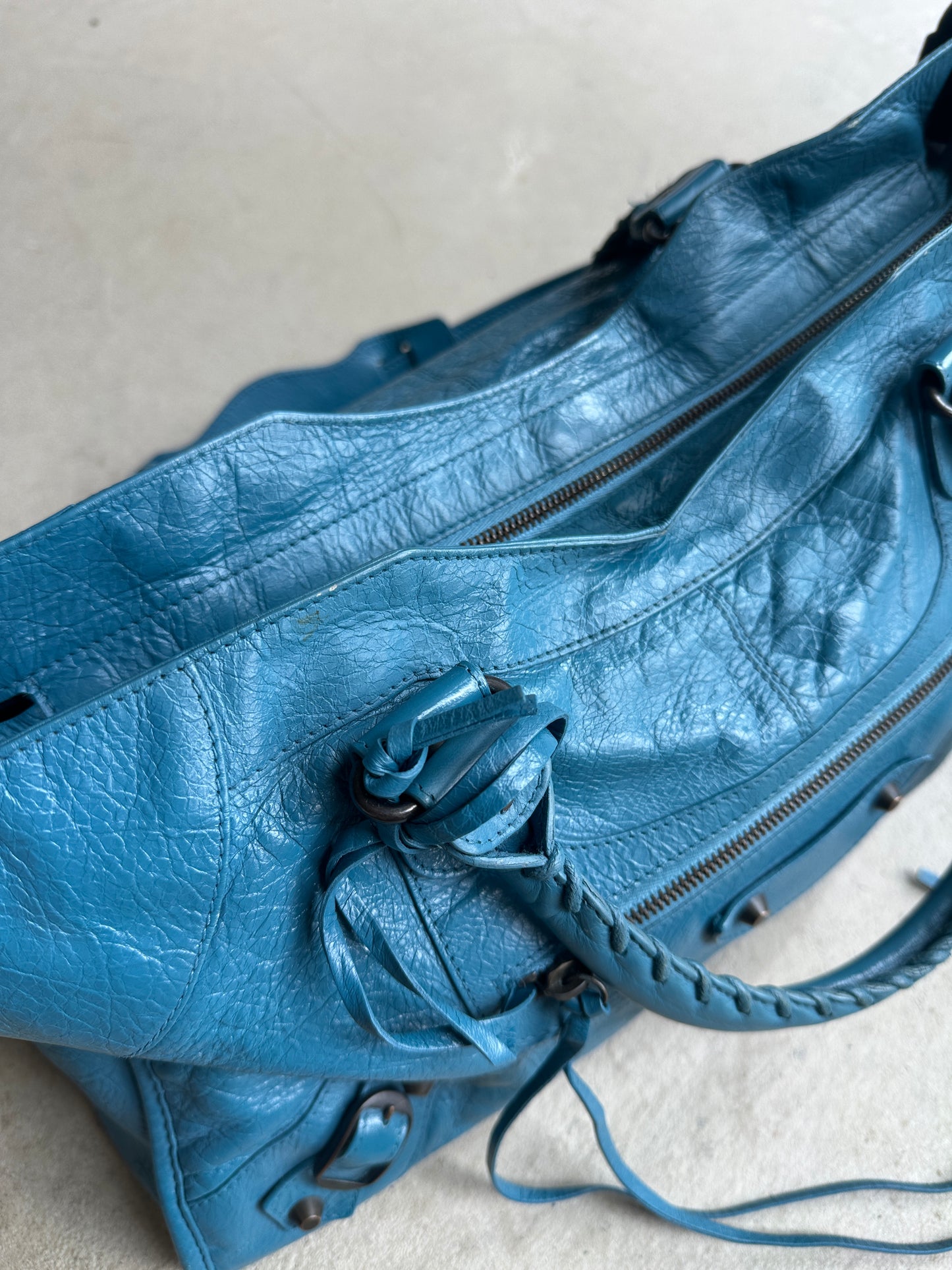 Vintage Balenciaga Blue Part Time Bag