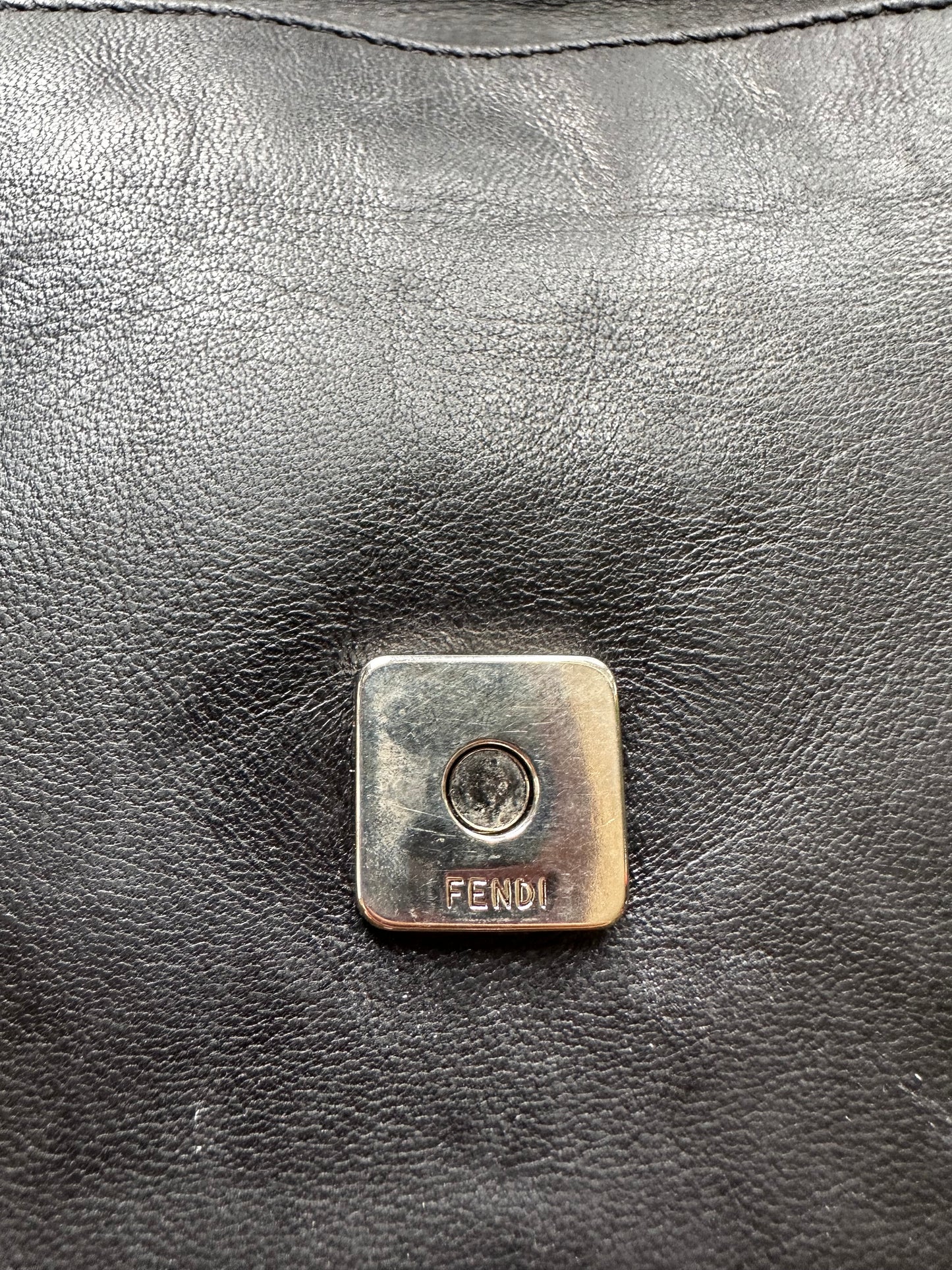 Vintage Fendi Black Leather Bag