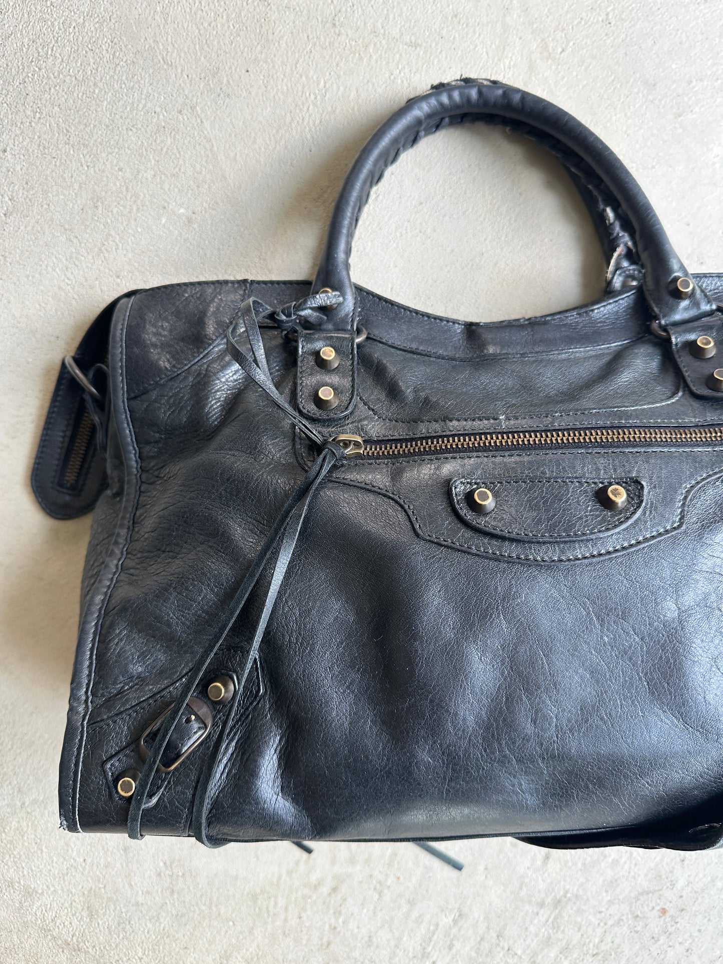 Vintage Black Balenciaga City Bag