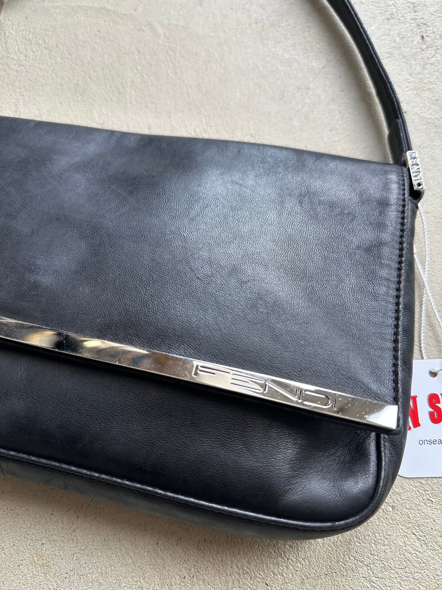 Vintage Fendi Black Leather Bag
