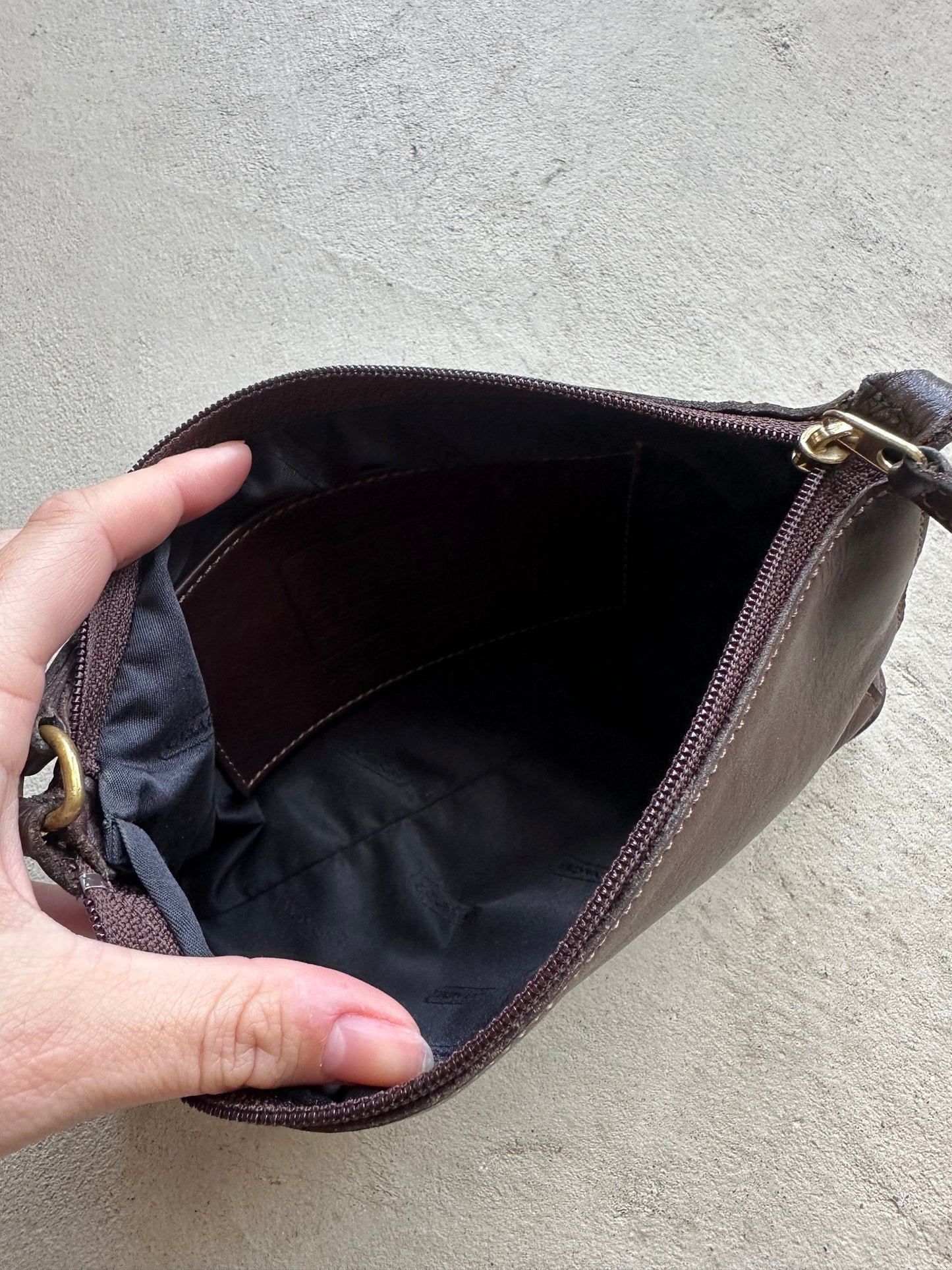 Vintage Y2K Coach Brown Leather Demi Style Shoulder Bag