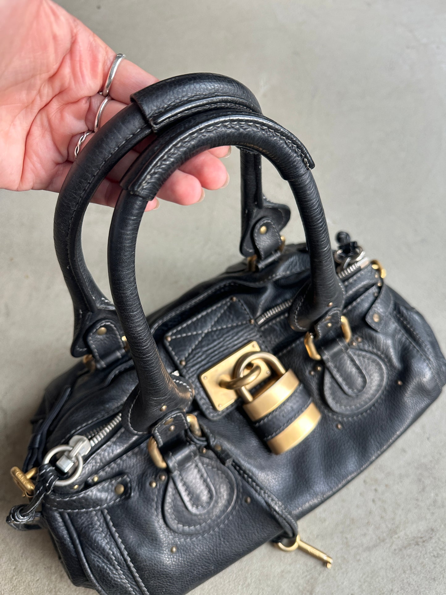 Vintage Black Chloé Paddington Shoulder Bag