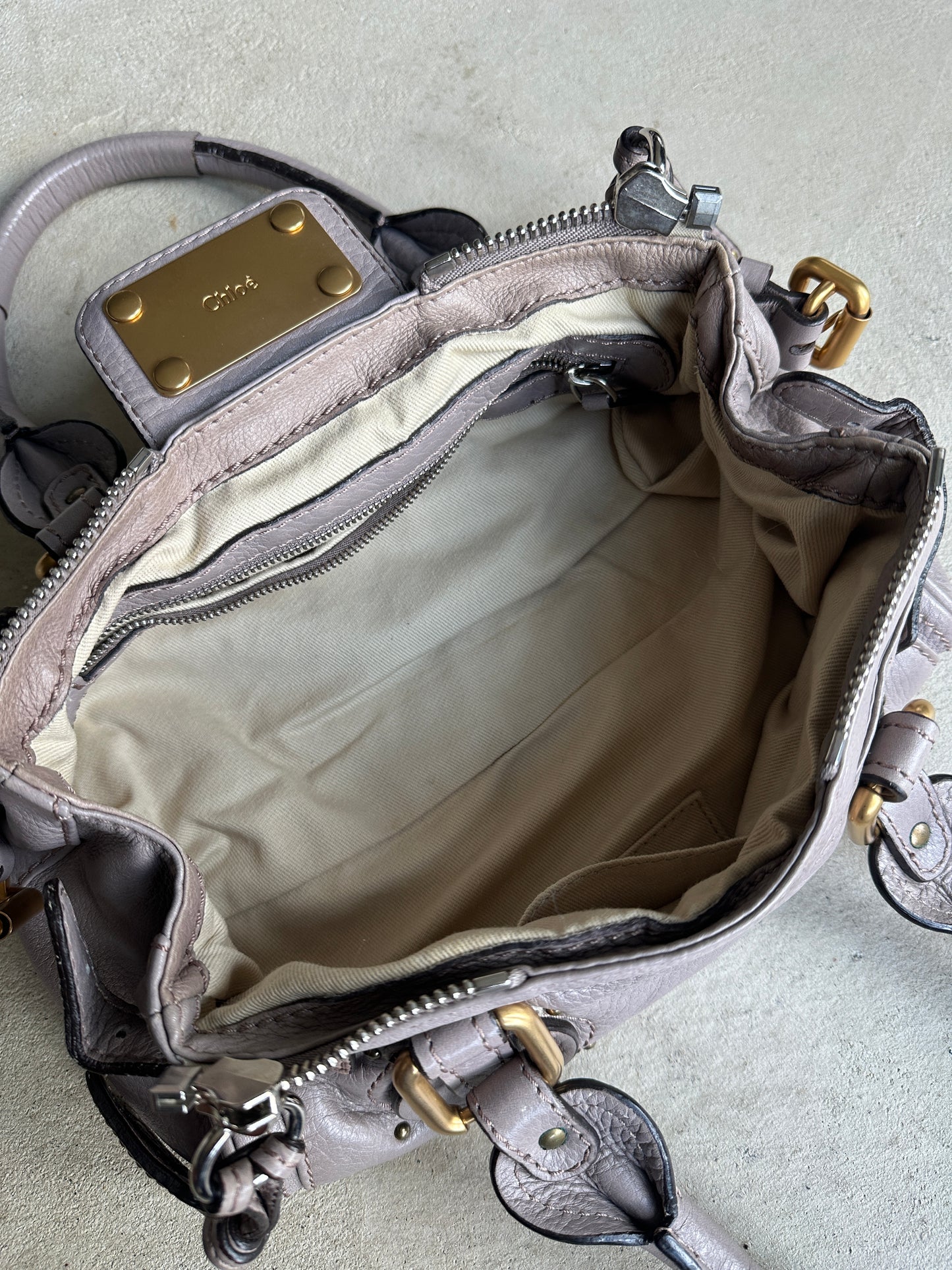 Vintage Grey Mini Chloé Paddington Shoulder Bag
