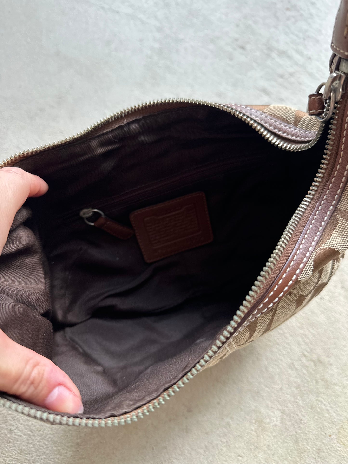 Vintage Y2K Coach Tan Croissant Shoulder Bag