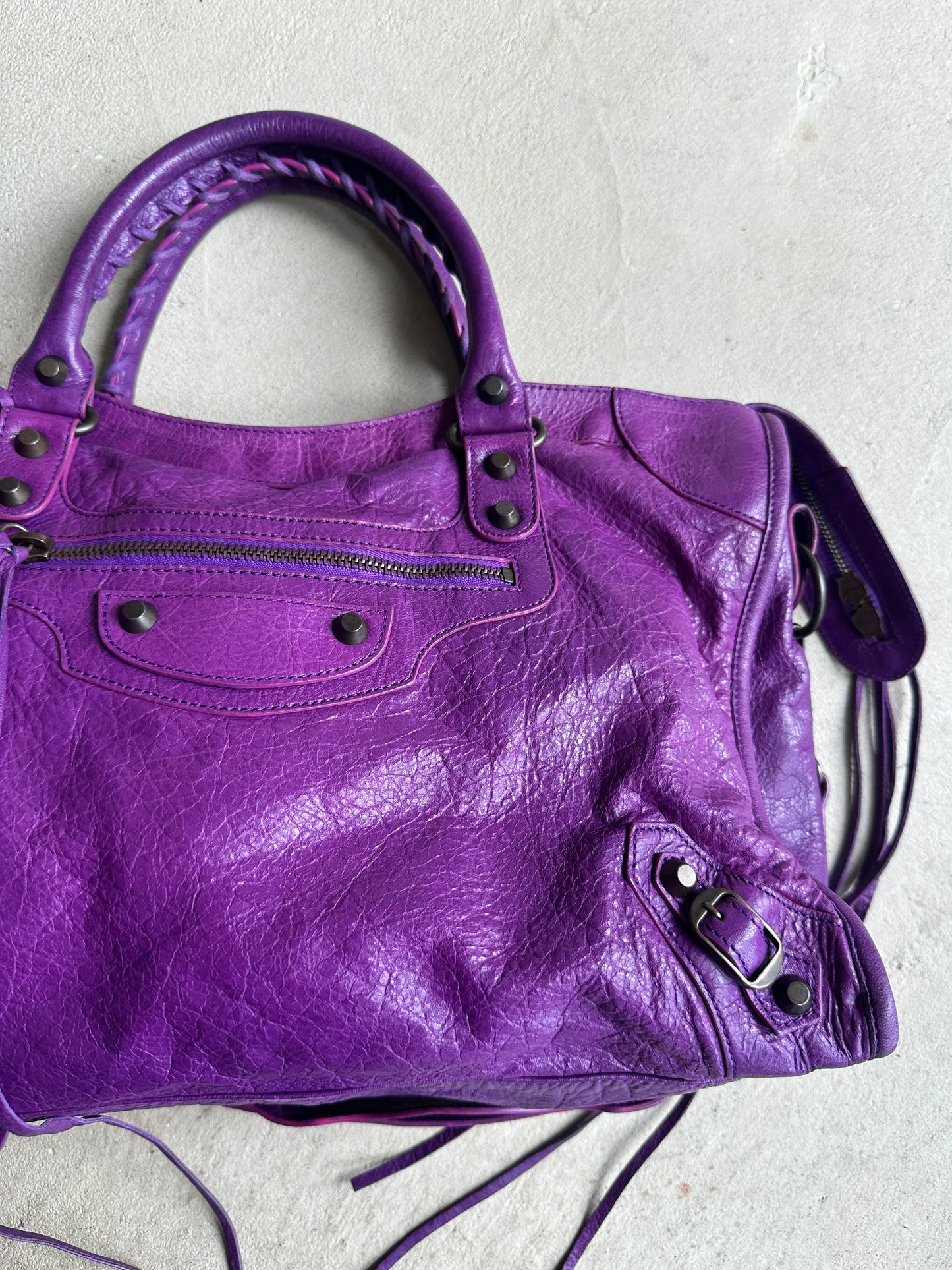 Vintage Violet Purple Balenciaga City Bag