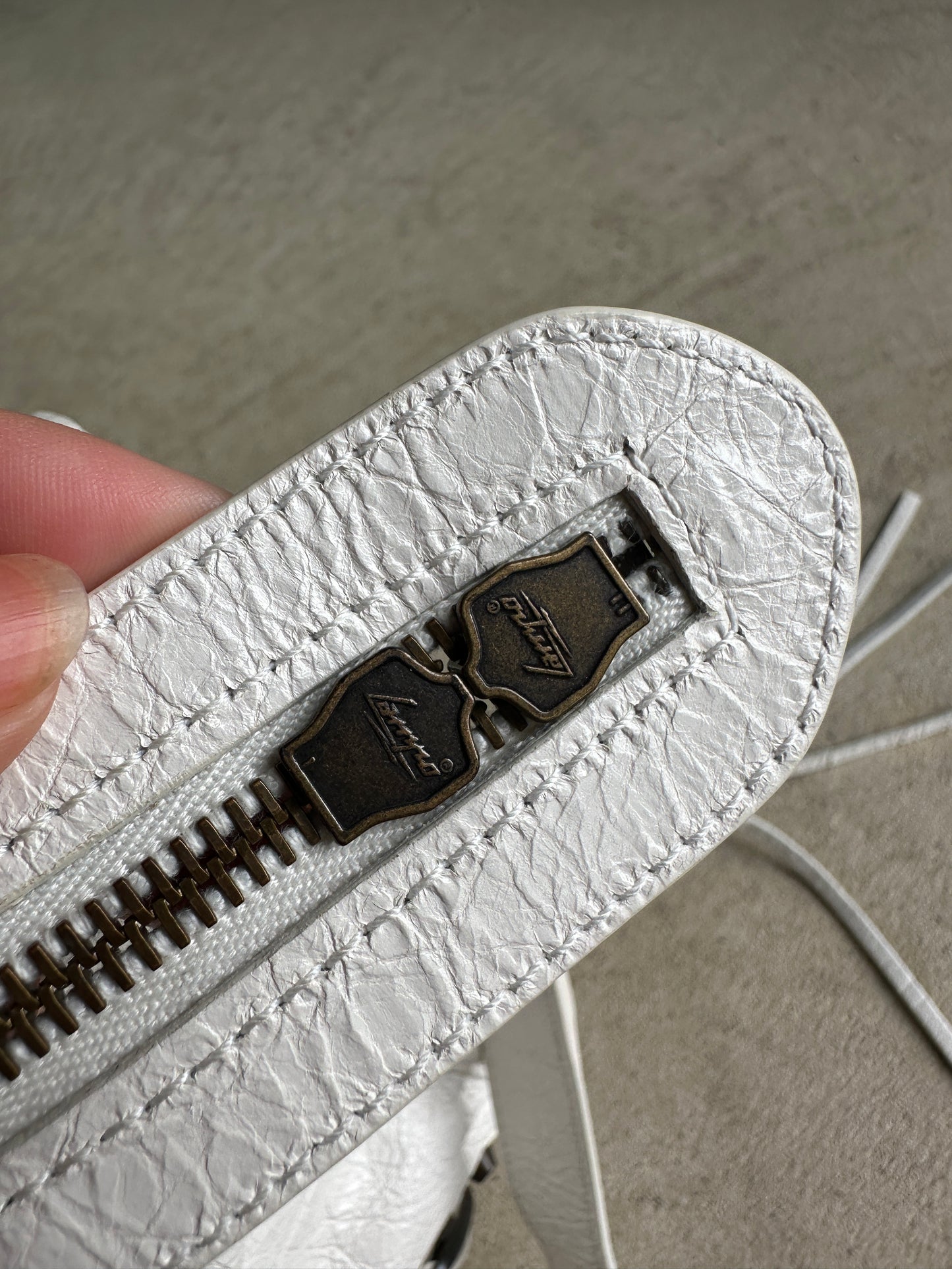 Vintage White Balenciaga City Bag