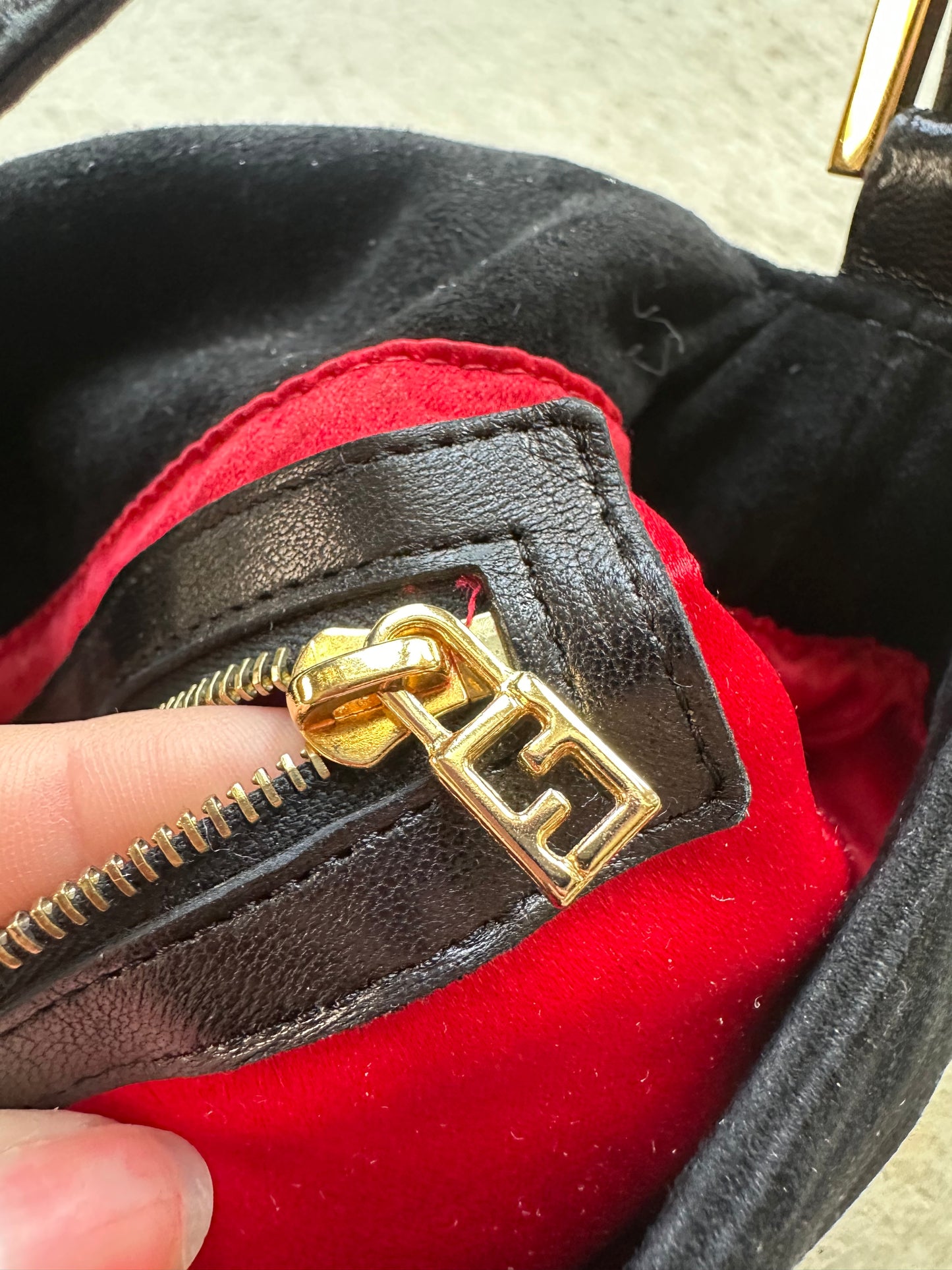 Vintage Fendi Black Suede Mama Baguette