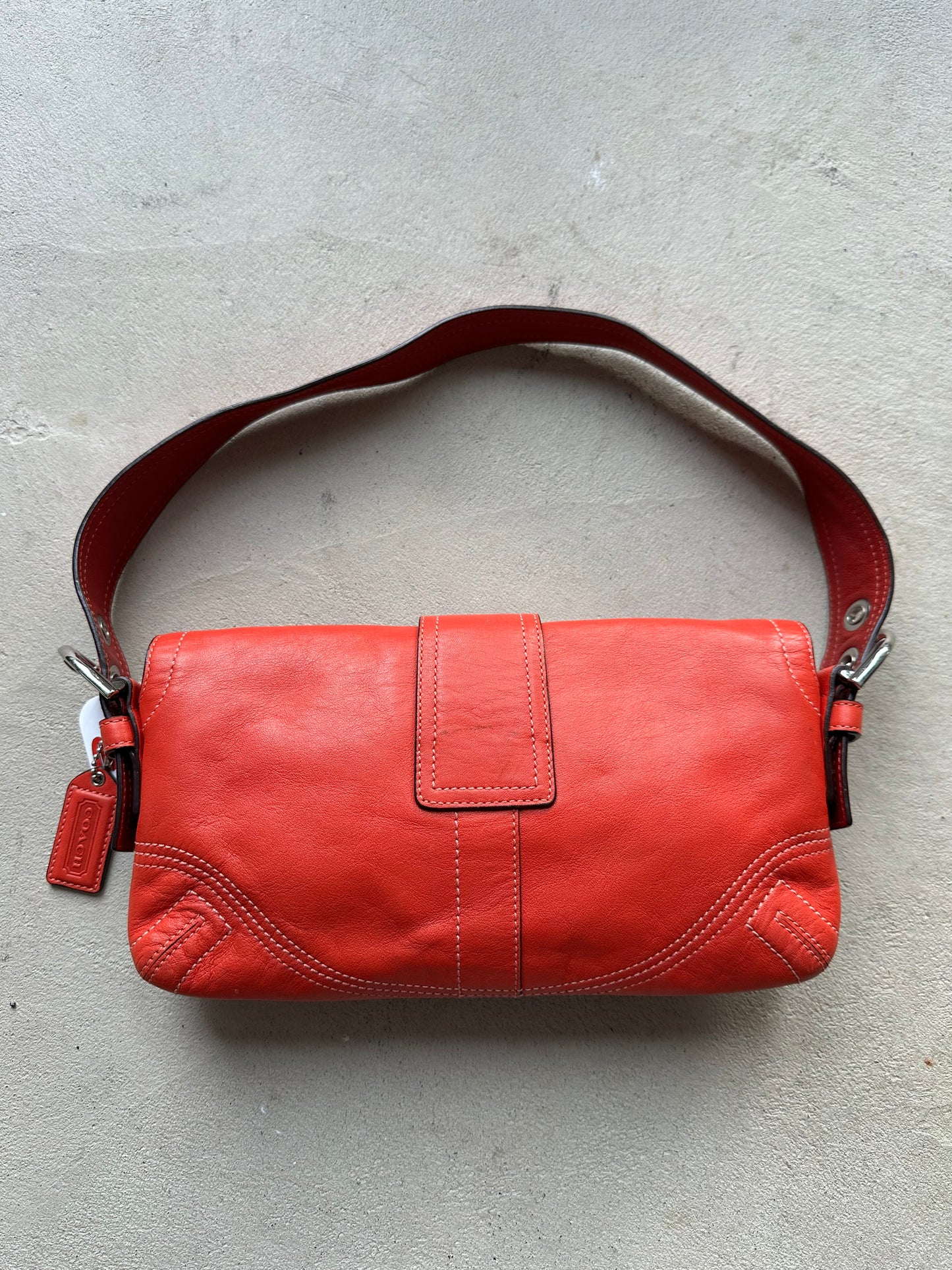 Vintage Coach Red Square Soho Shoulder Bag