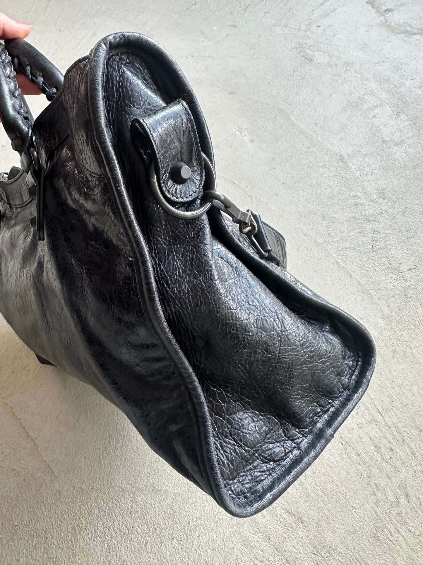 Vintage Black Balenciaga City Bag