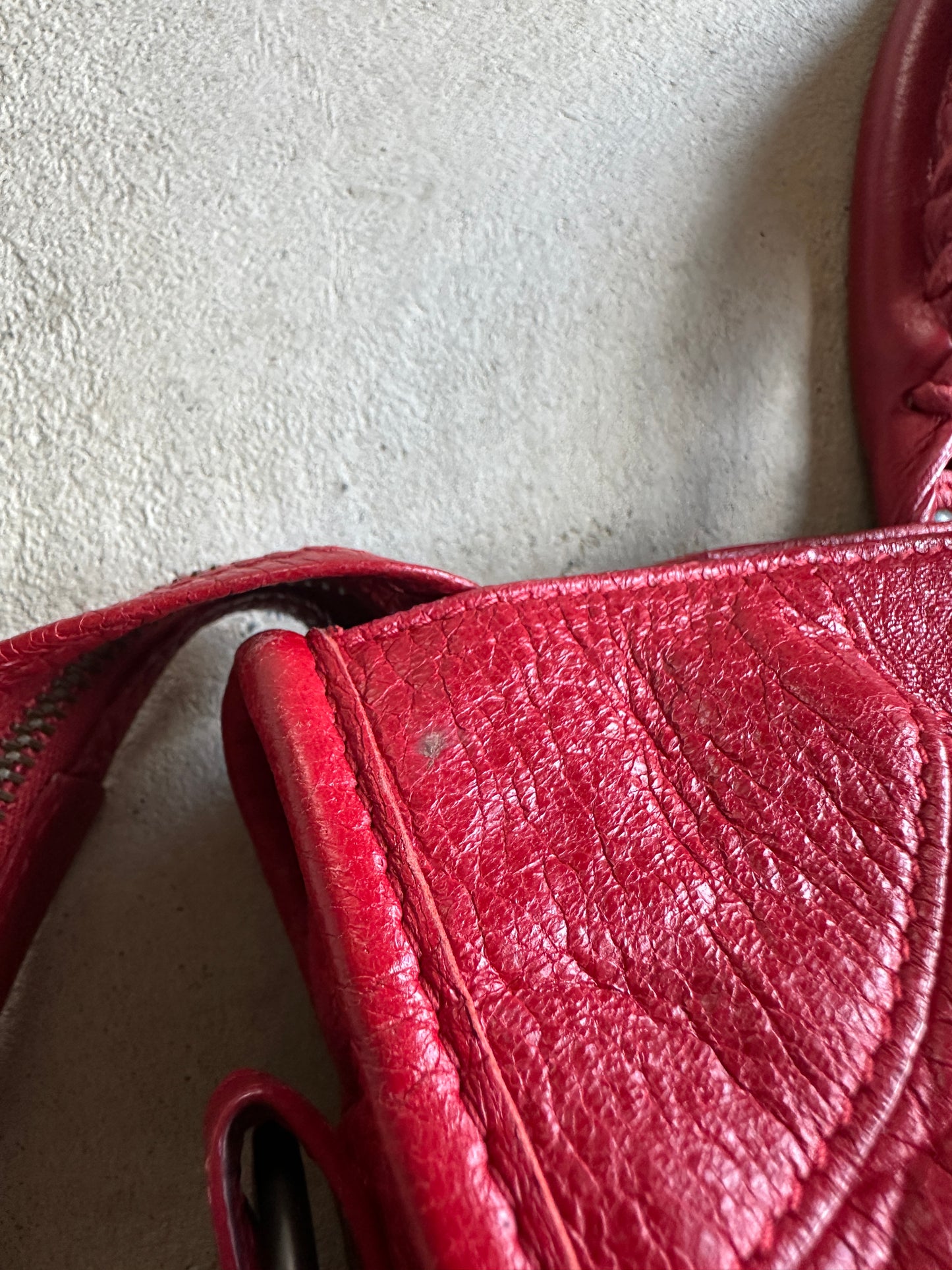Vintage Red Balenciaga City Bag