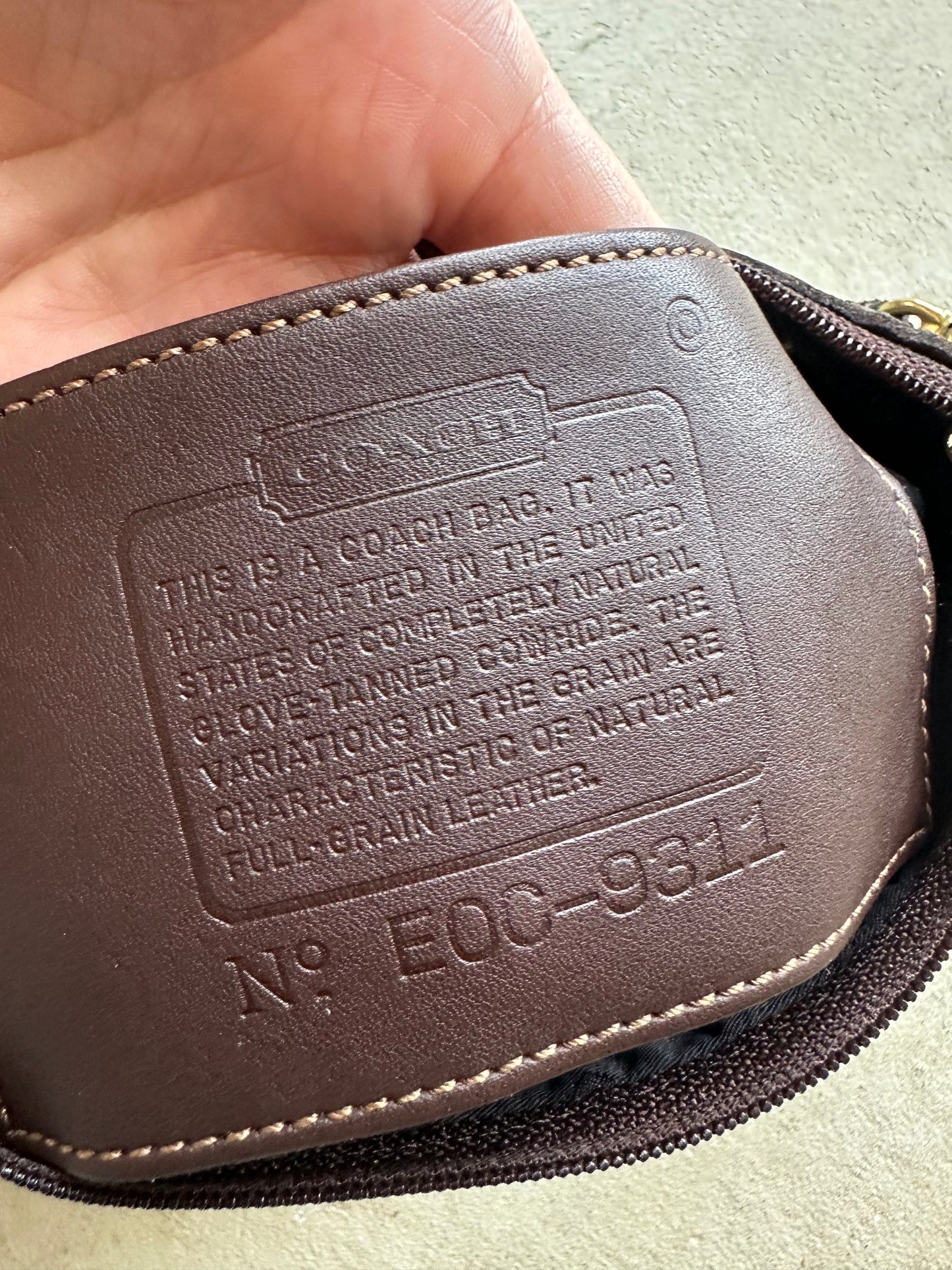 Vintage Y2K Coach Brown Leather Demi Style Shoulder Bag