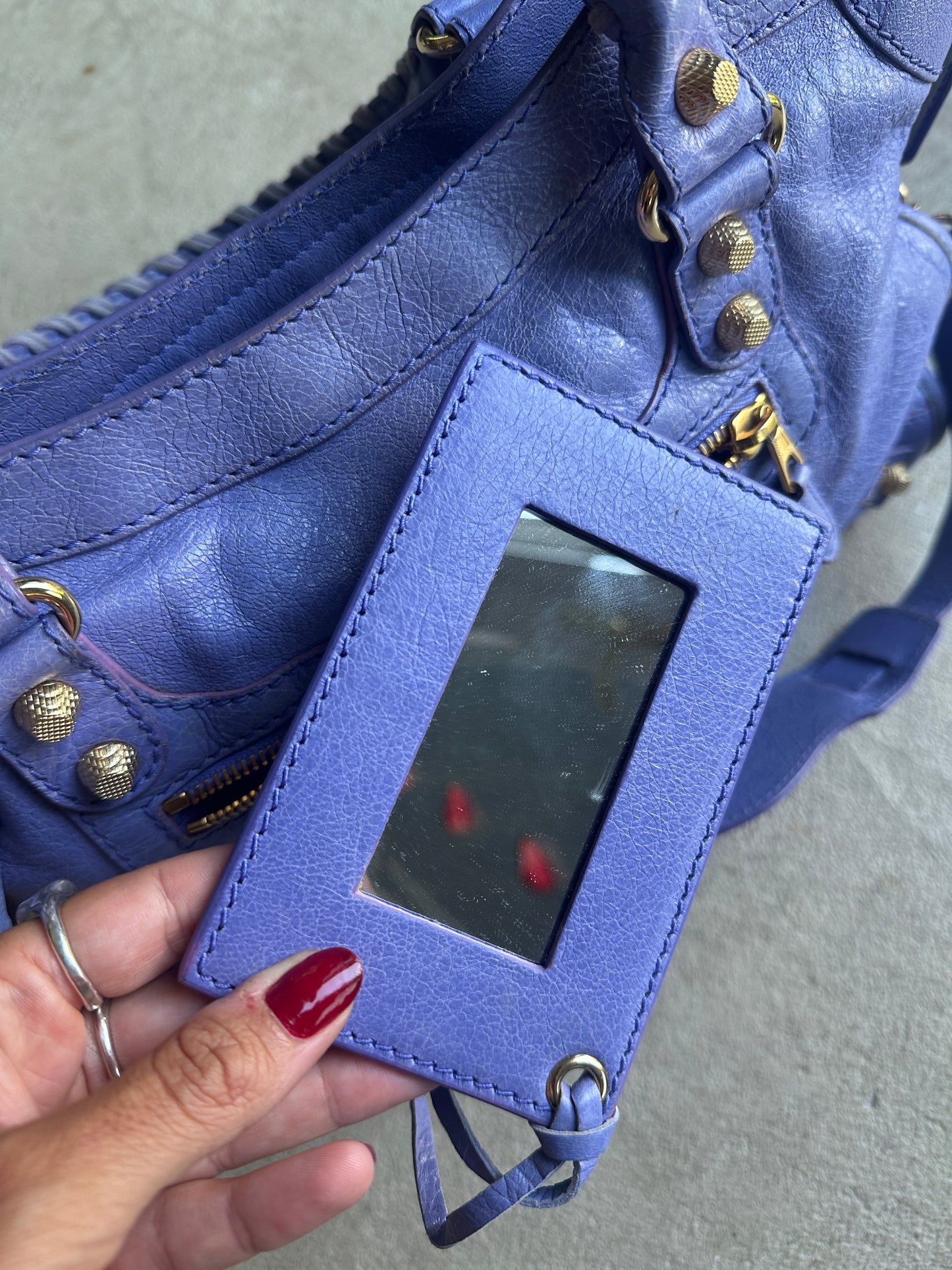 Vintage Light Purple Balenciaga City Bag