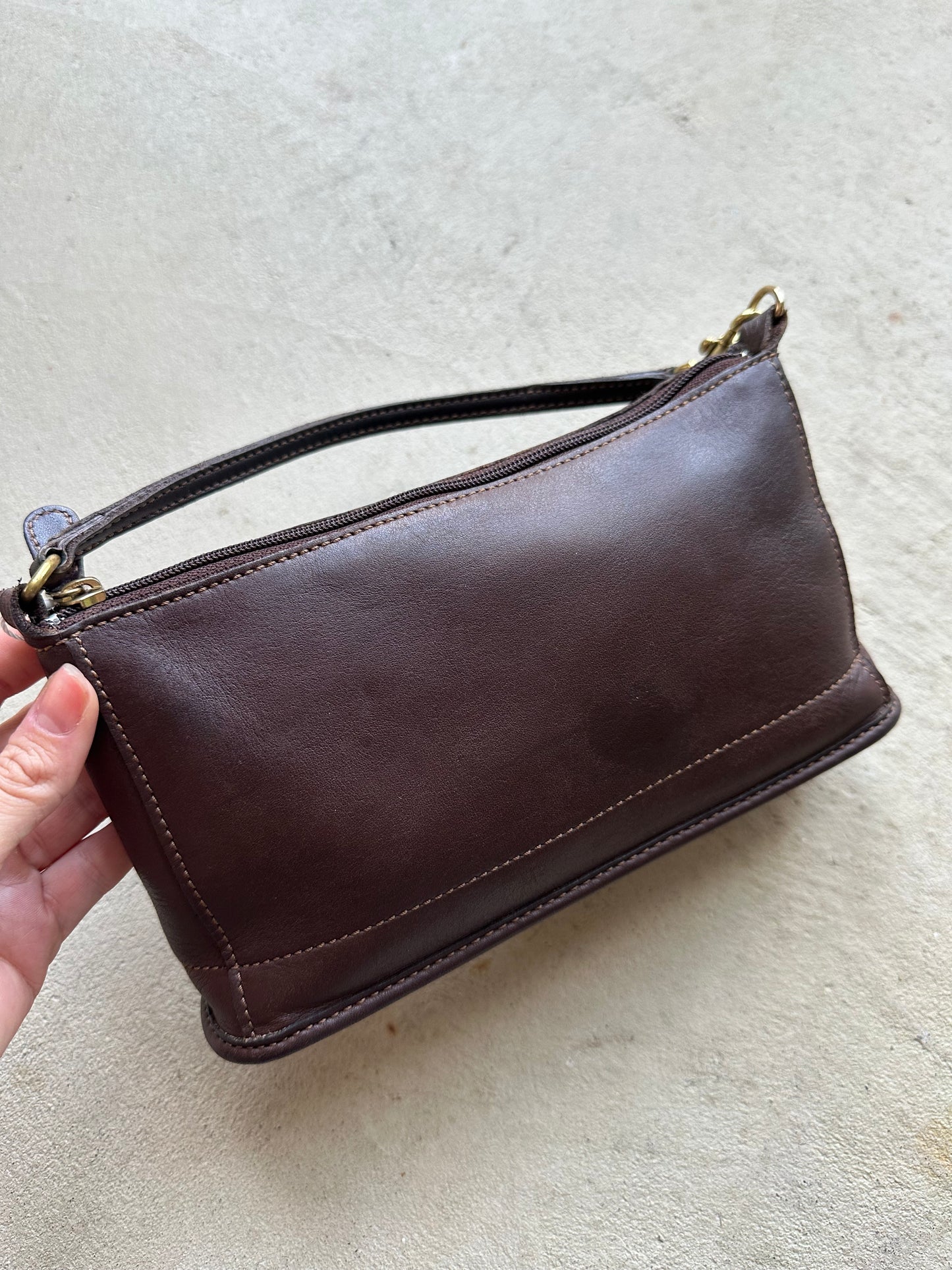 Vintage Y2K Coach Brown Leather Demi Style Shoulder Bag
