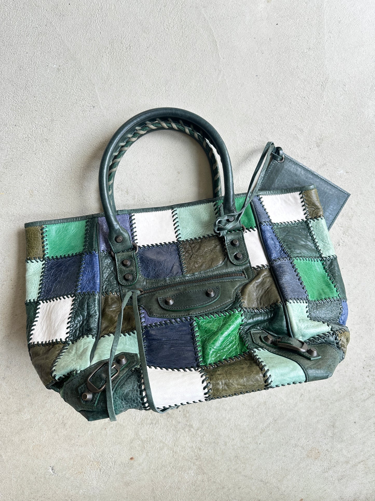 Vintage Balenciaga Patchwork Sunday City Bag