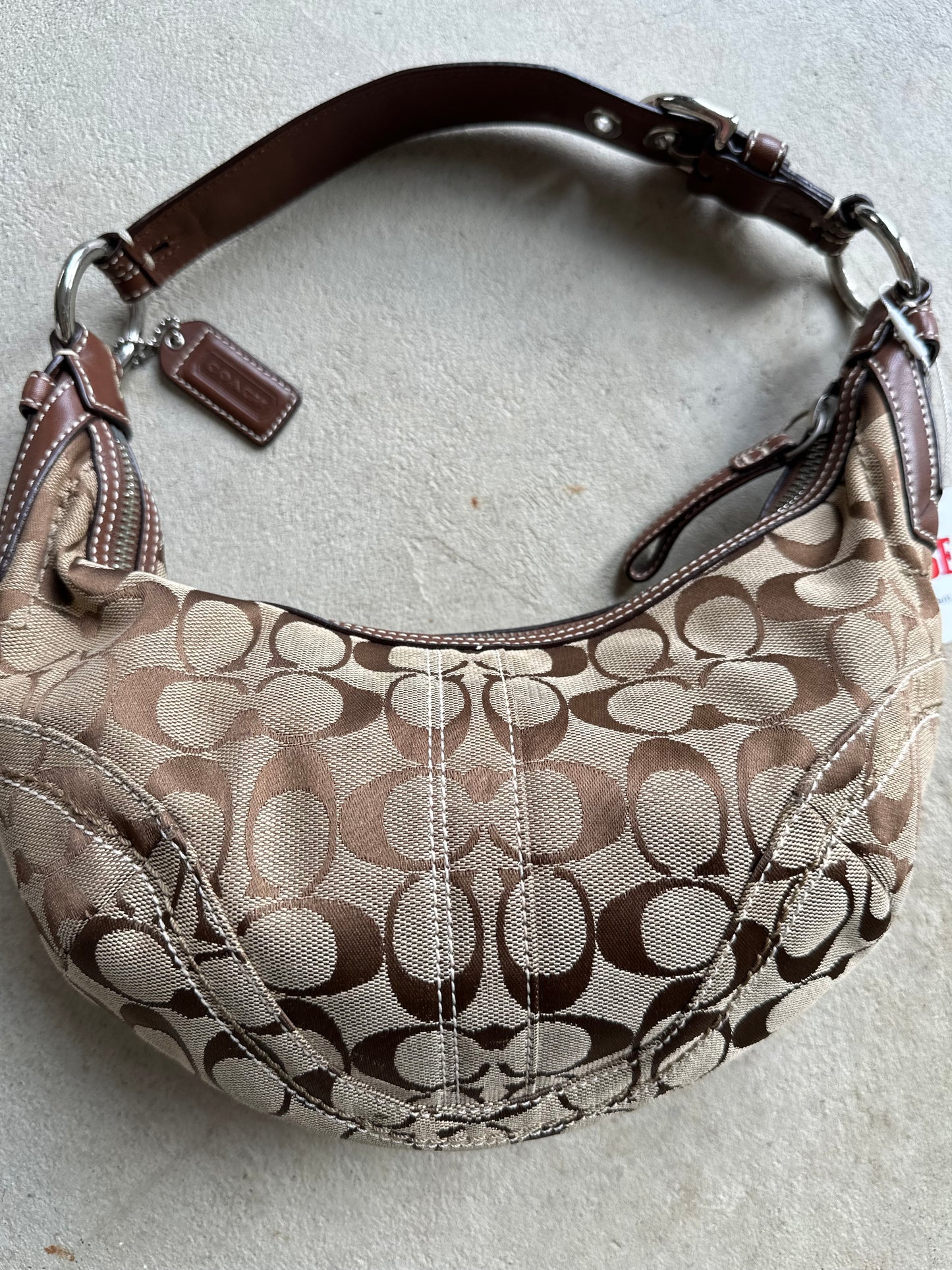 Vintage Y2K Coach Tan Croissant Shoulder Bag