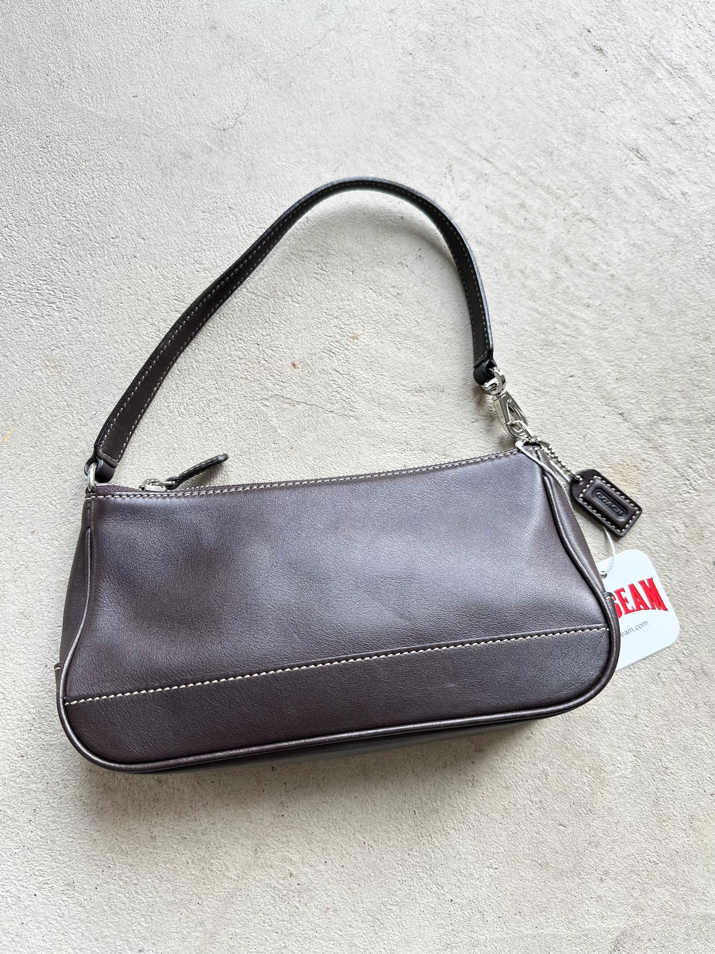 Vintage Y2K Coach Demi Brown Leather Shoulder Bag