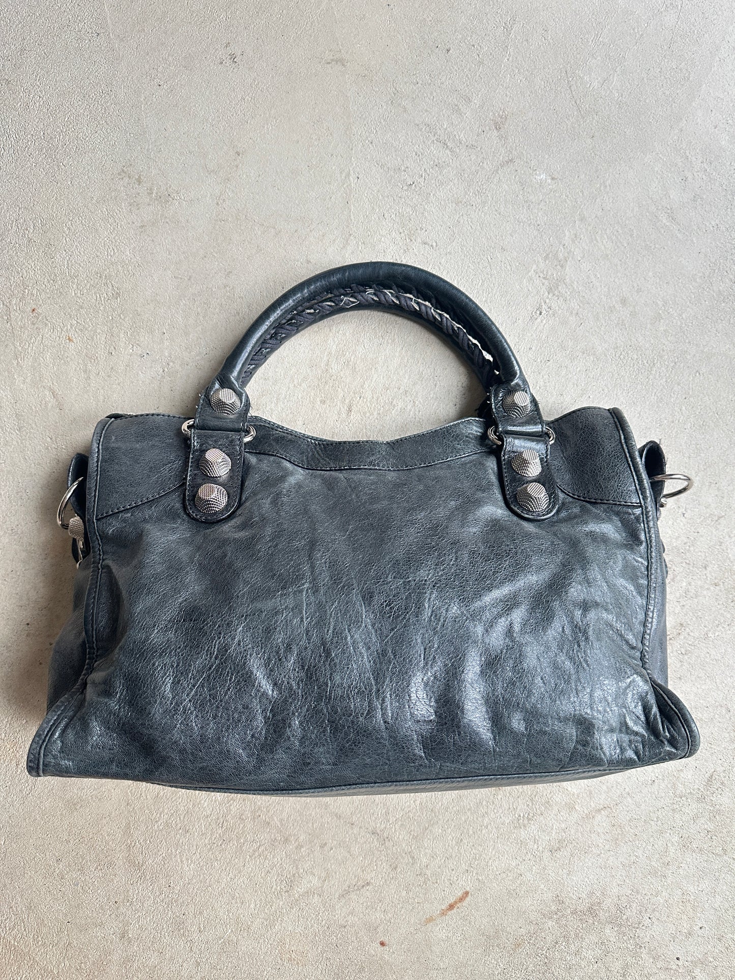 Vintage Faded Black Balenciaga City Bag