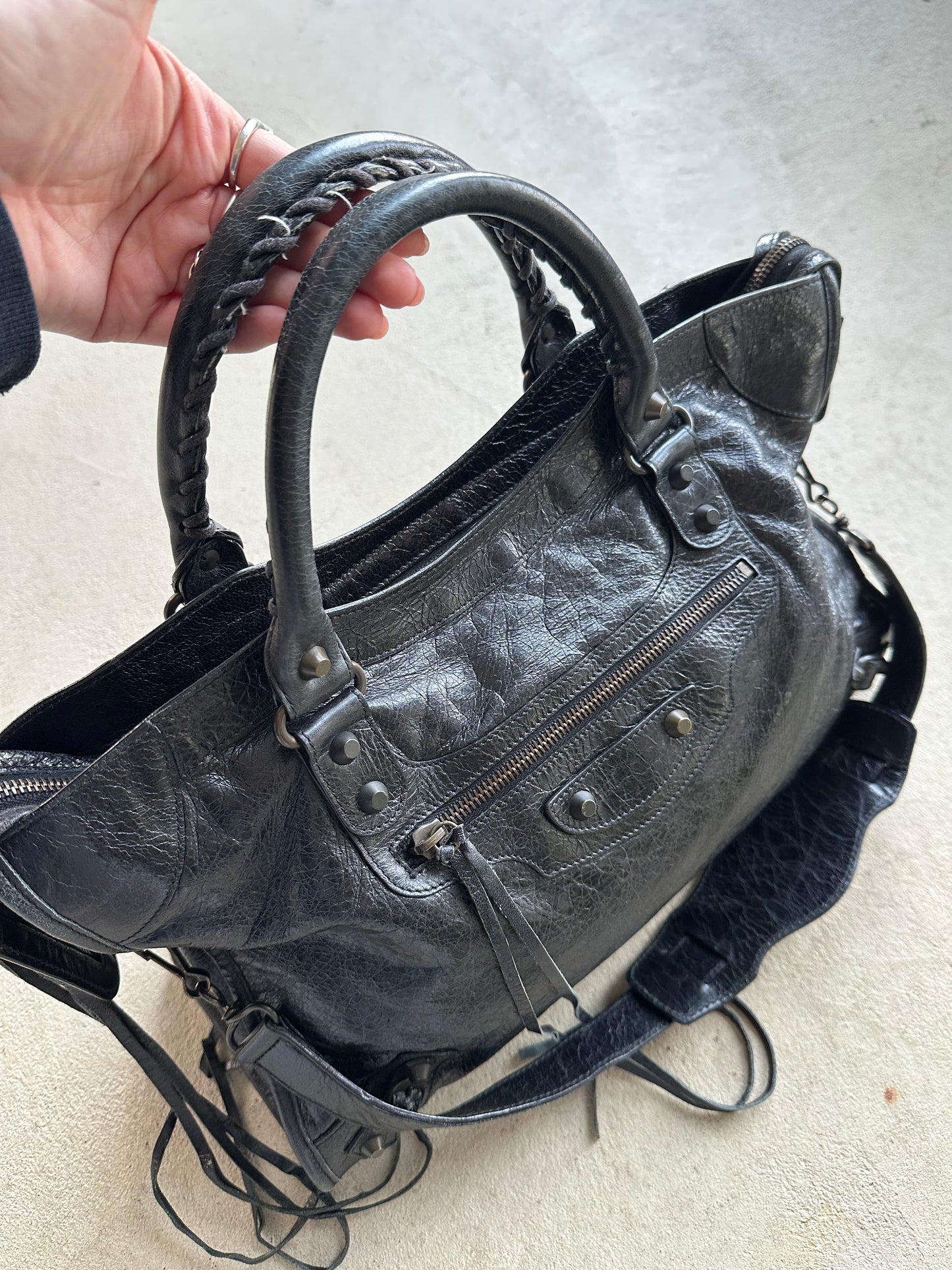 Vintage Black Balenciaga City Bag