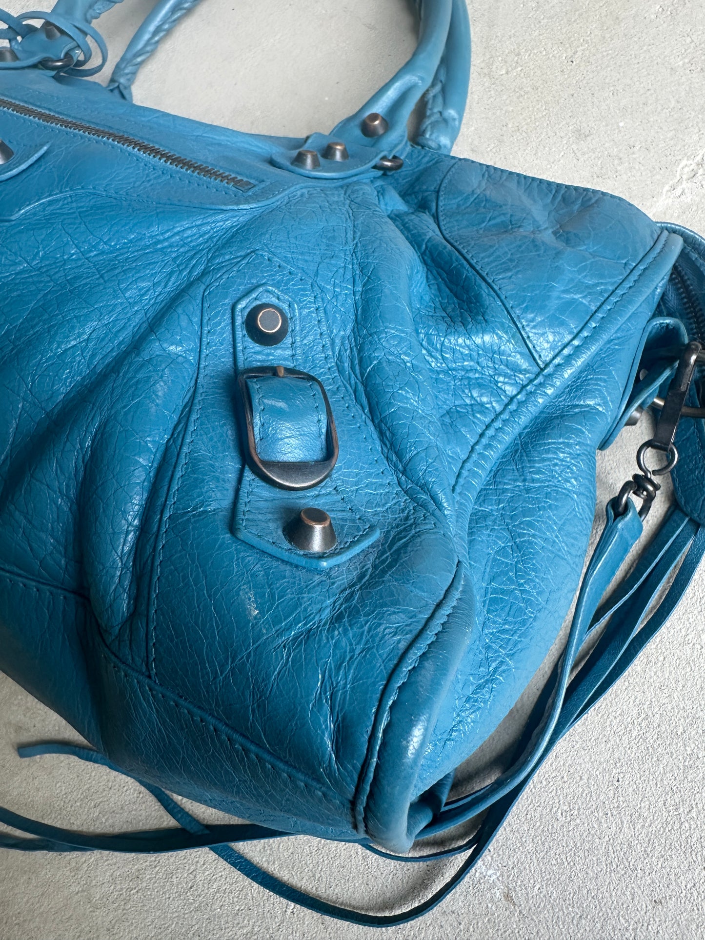Vintage Balenciaga Blue Part Time Bag