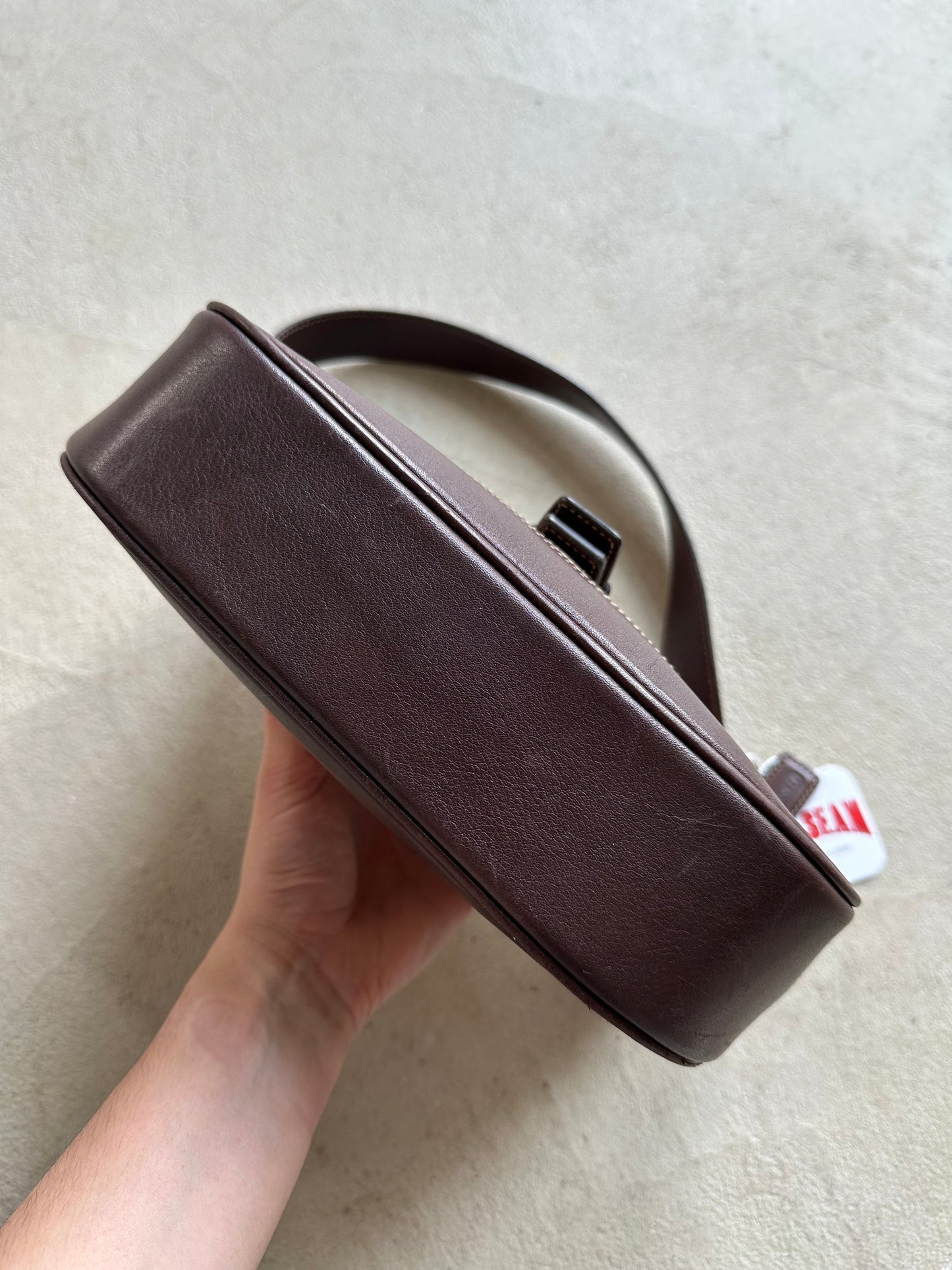Vintage Y2K Coach Brown Suede Shoulder Bag