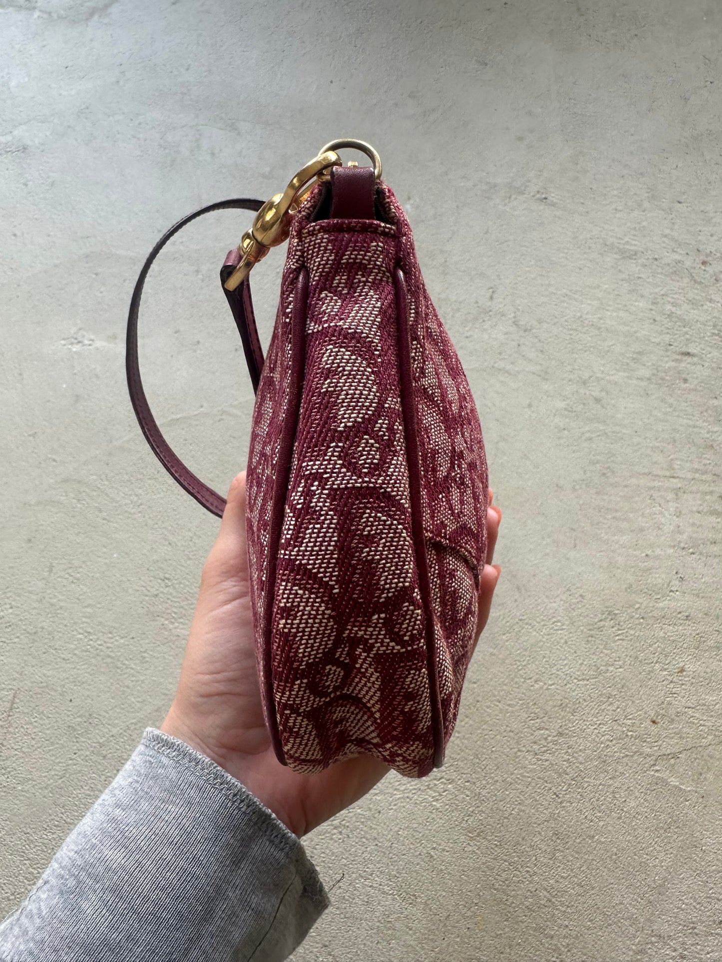 Vintage Dior Red / Burgundy Saddle Bag