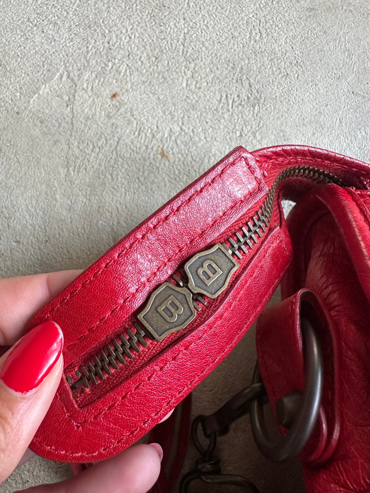 Vintage Red Balenciaga City Bag