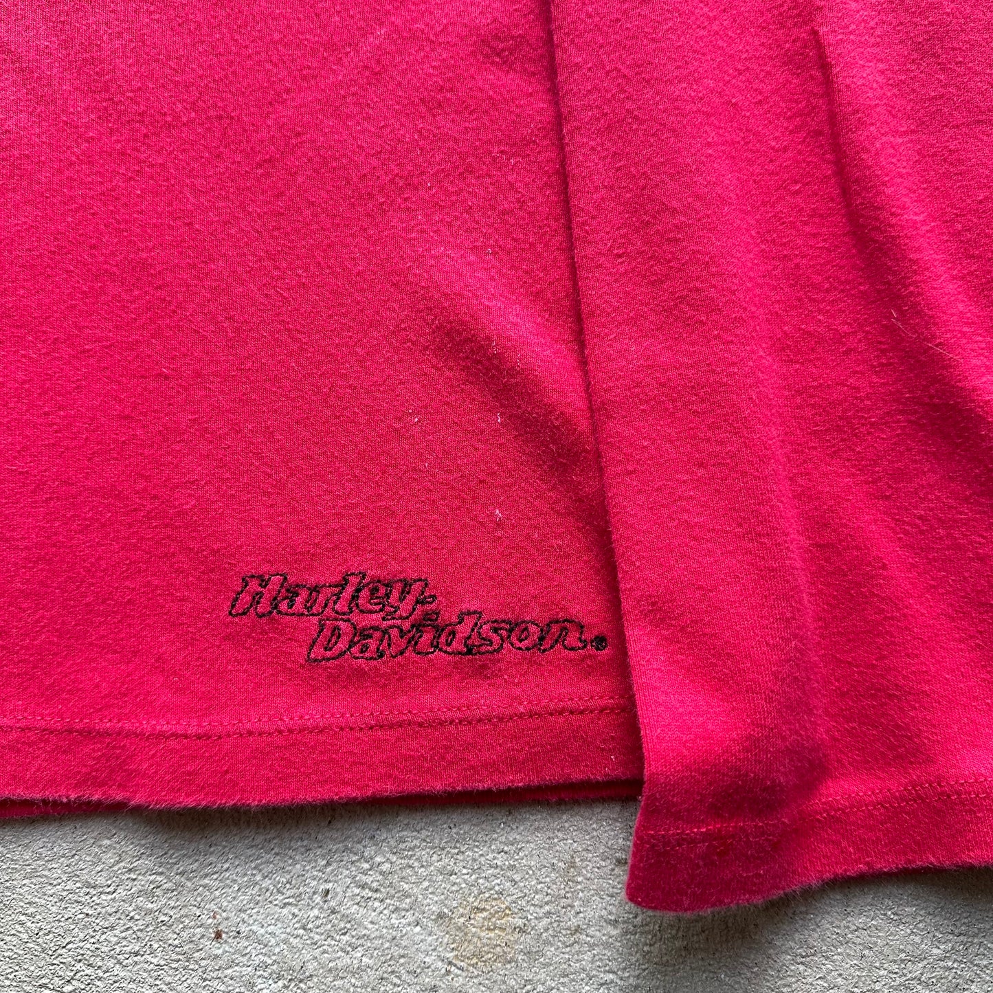 Vintage Women's Harley Davidson Red Top