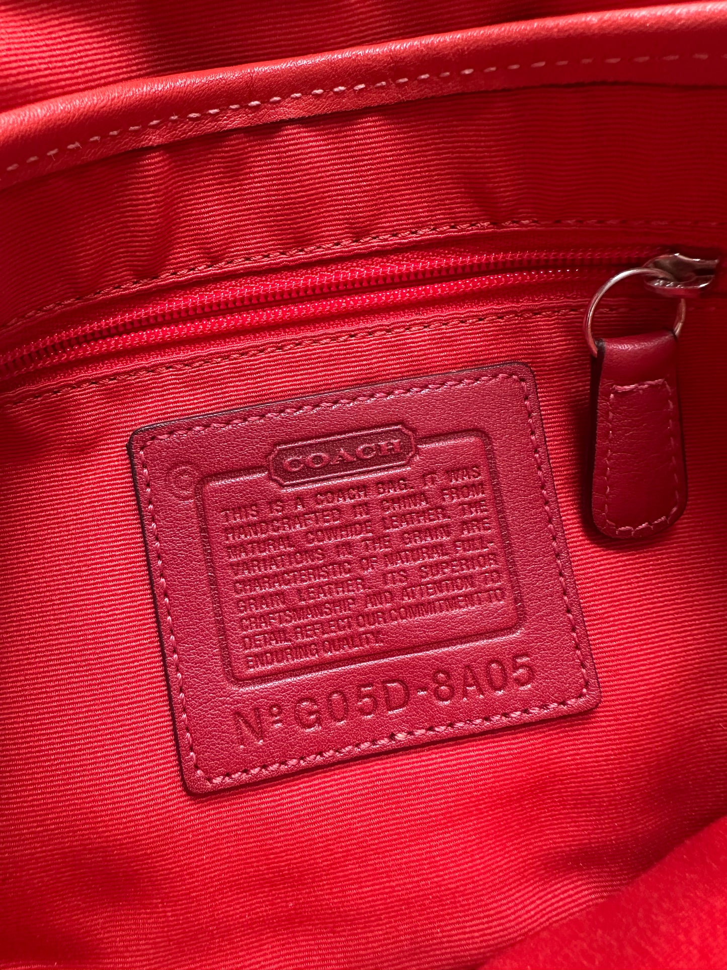 Vintage Coach Red Square Soho Shoulder Bag