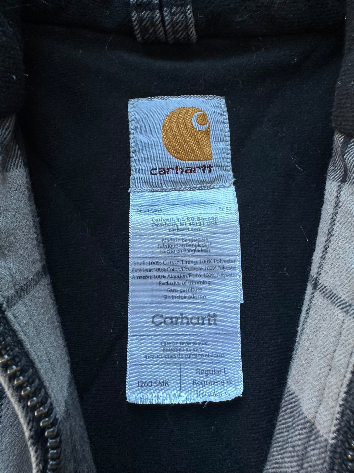RARE! Vintage Plaid Carhartt Hooded Jacket - L