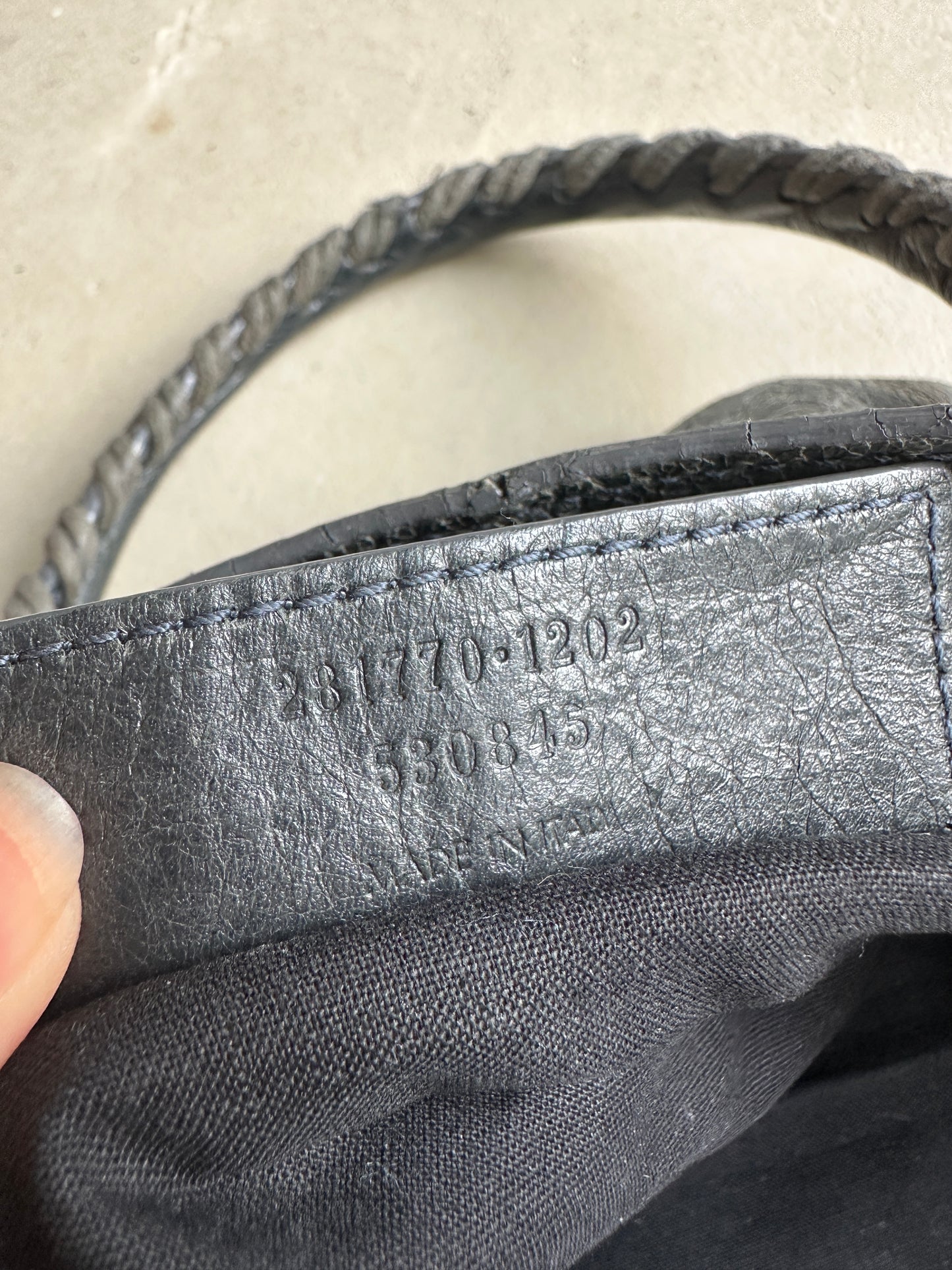 Vintage Dark Grey Balenciaga Velo City Bag