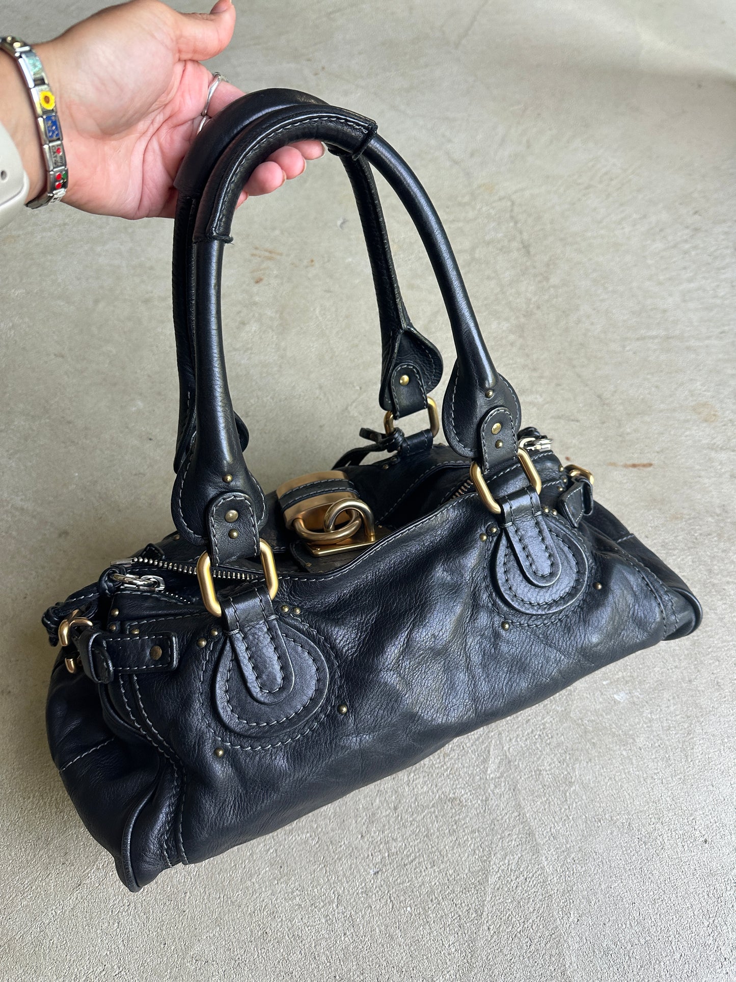 Vintage Black Chloé Paddington Shoulder Bag