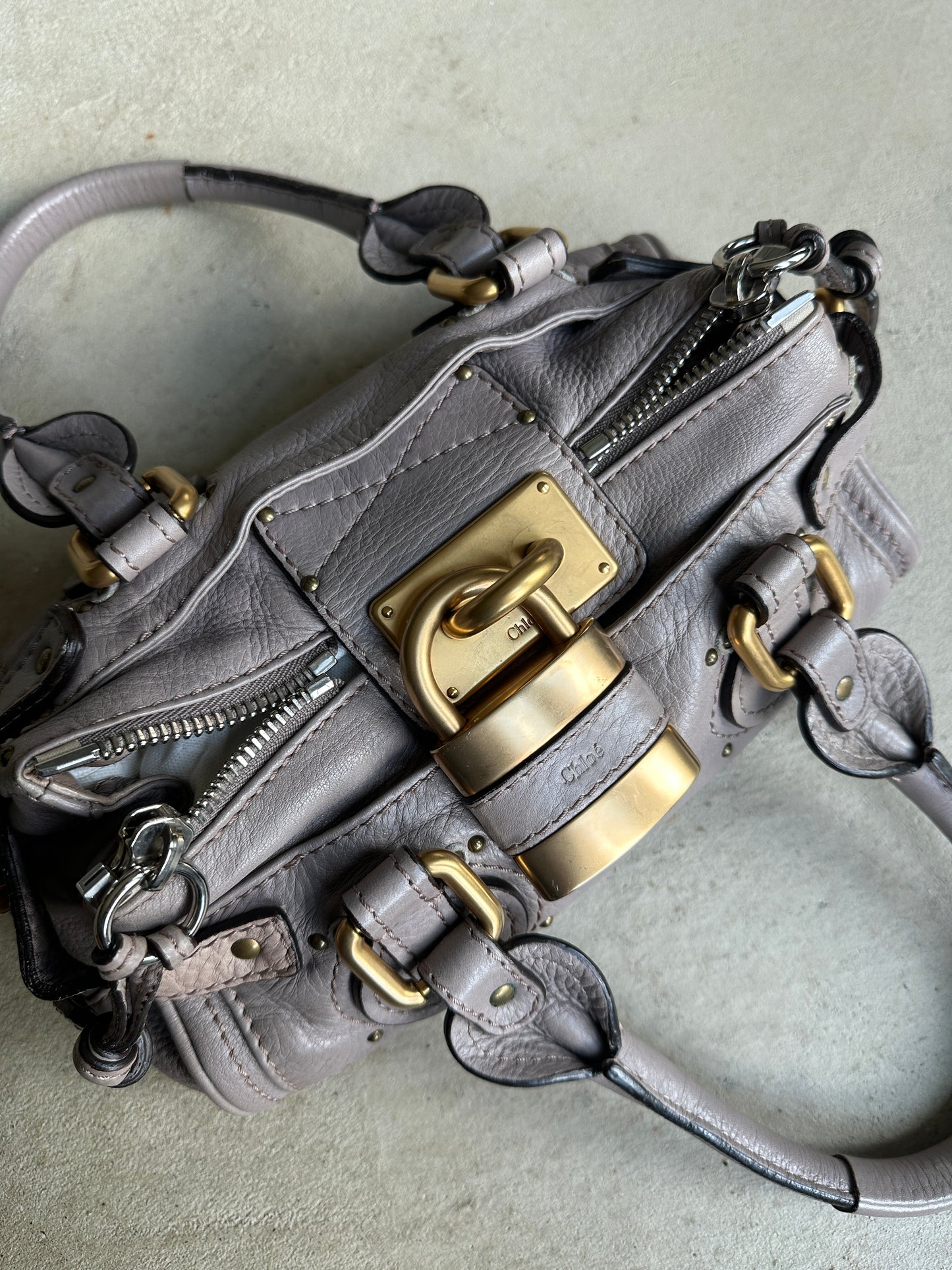 Vintage Grey Mini Chloé Paddington Shoulder Bag