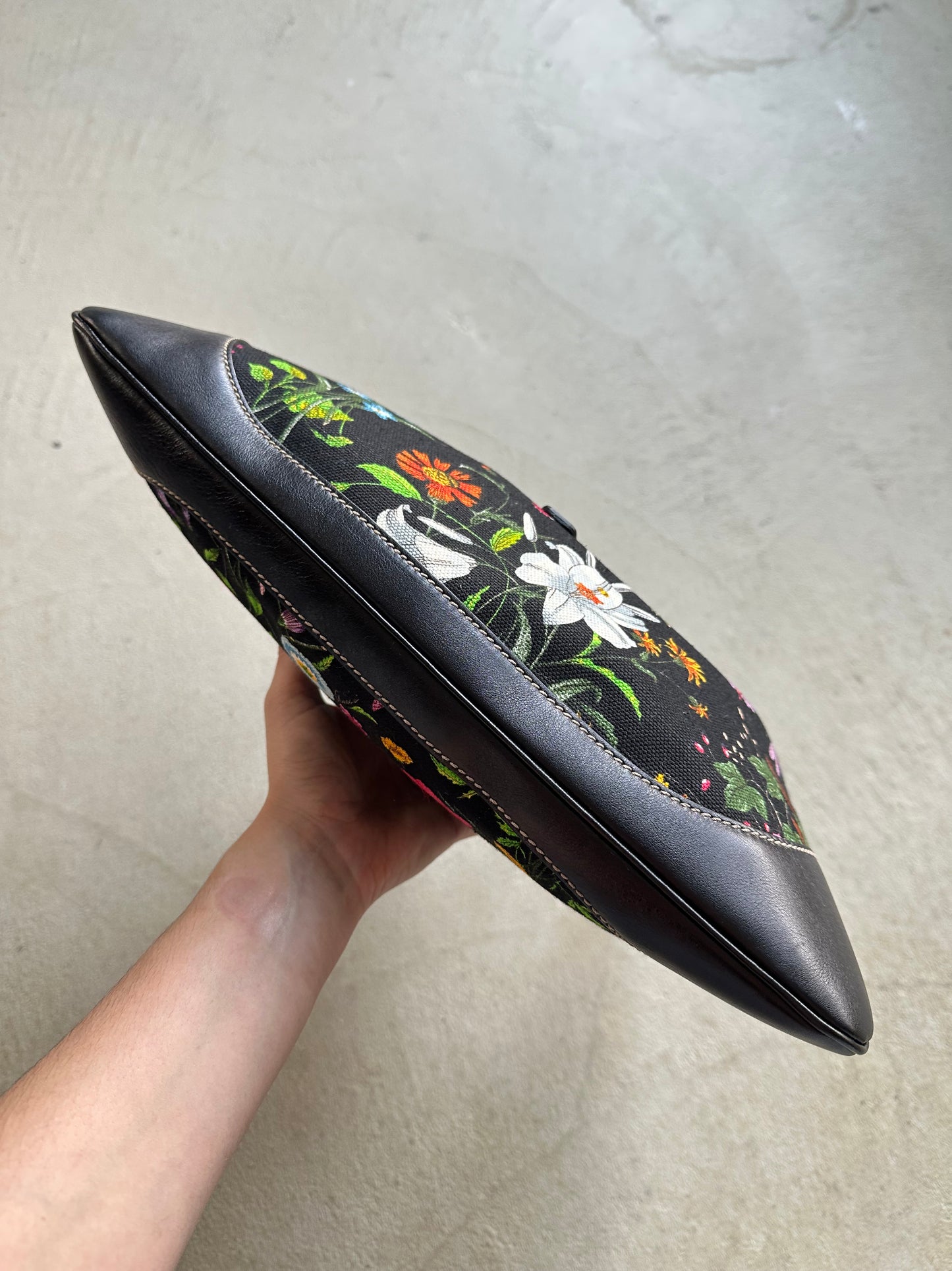 RARE! Vintage Gucci Jackie Floral Shoulder Bag