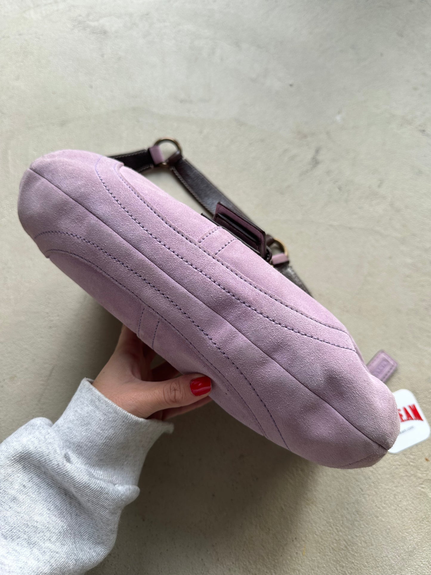 Vintage Coach Pink Suede Soho Shoulder Bag