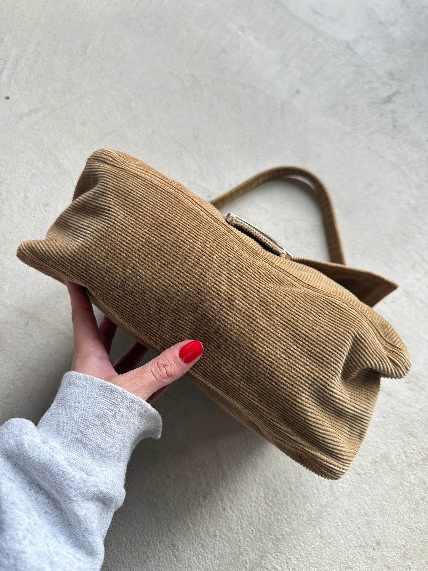 Vintage Fendi Brown Corduroy Mama Baguette