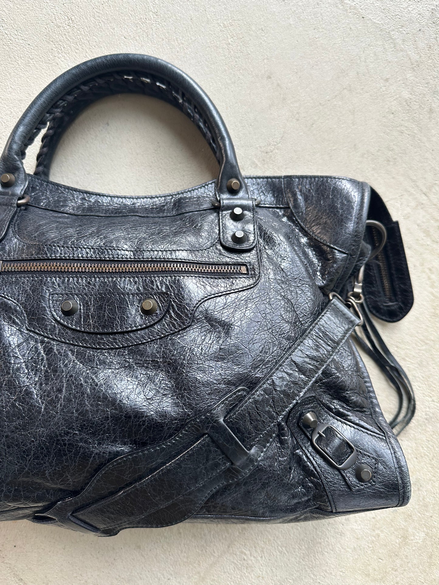 Vintage Black Balenciaga City Bag