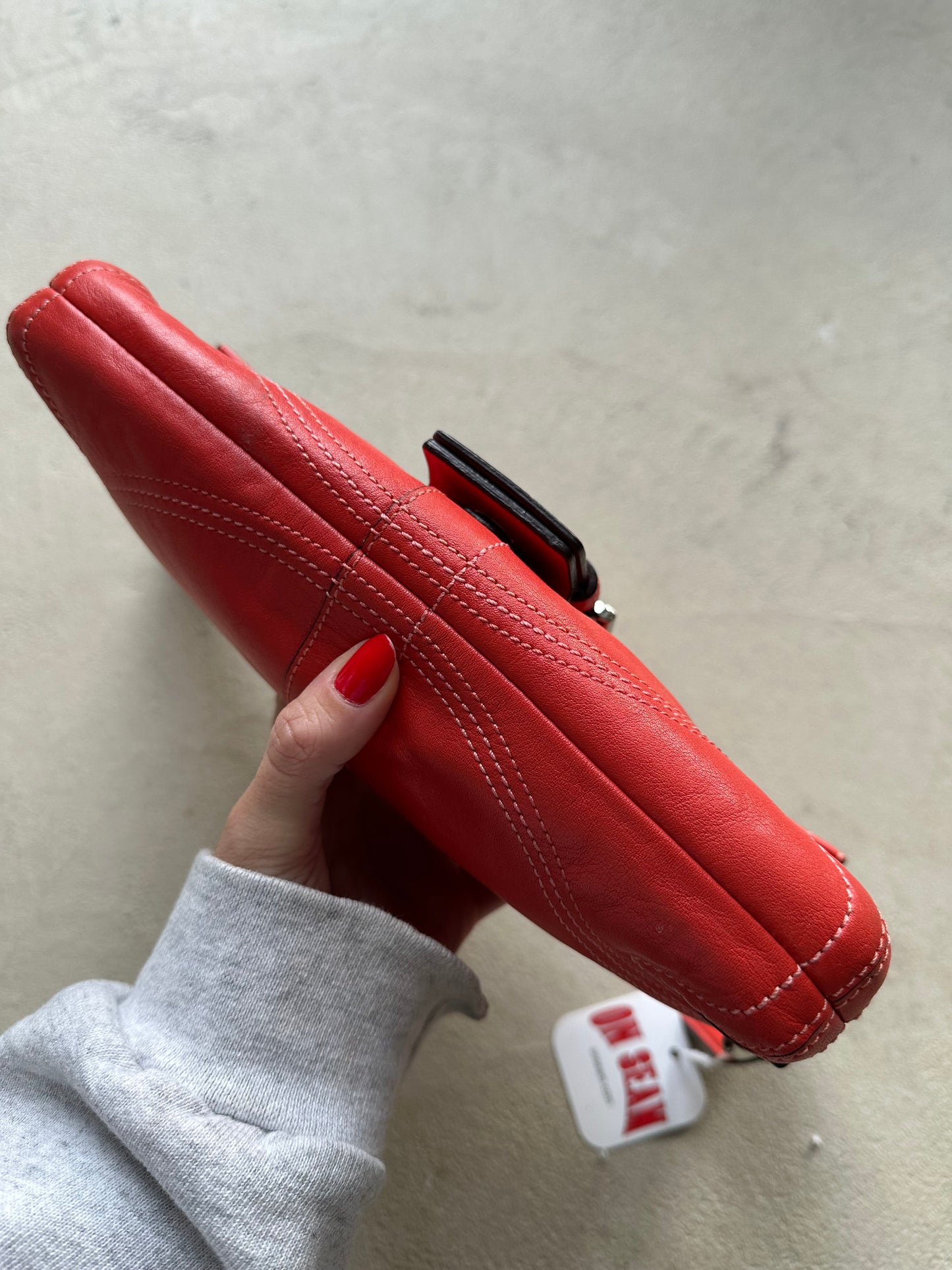 Vintage Coach Red Square Soho Shoulder Bag