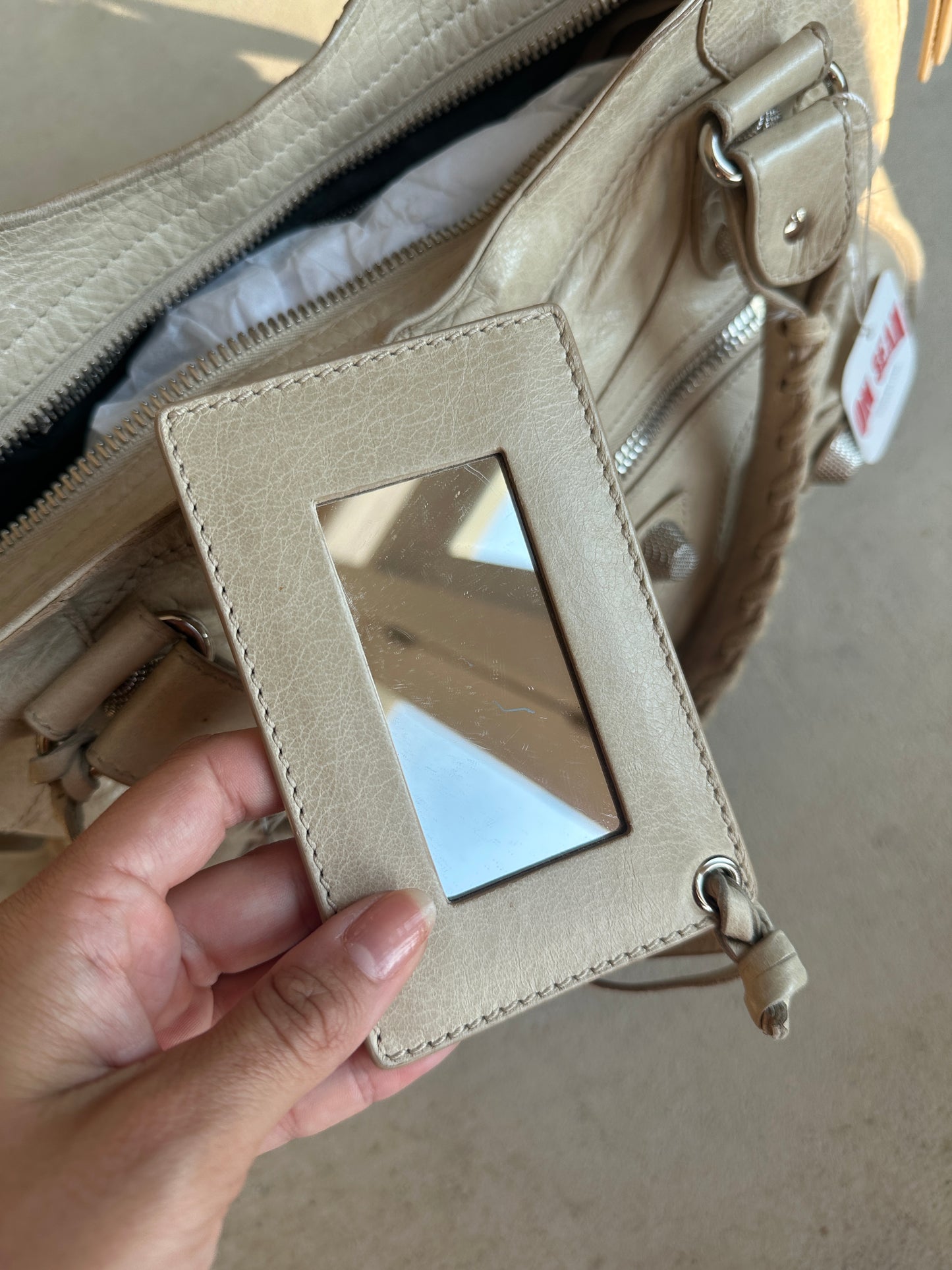 Vintage Cream Balenciaga City Bag