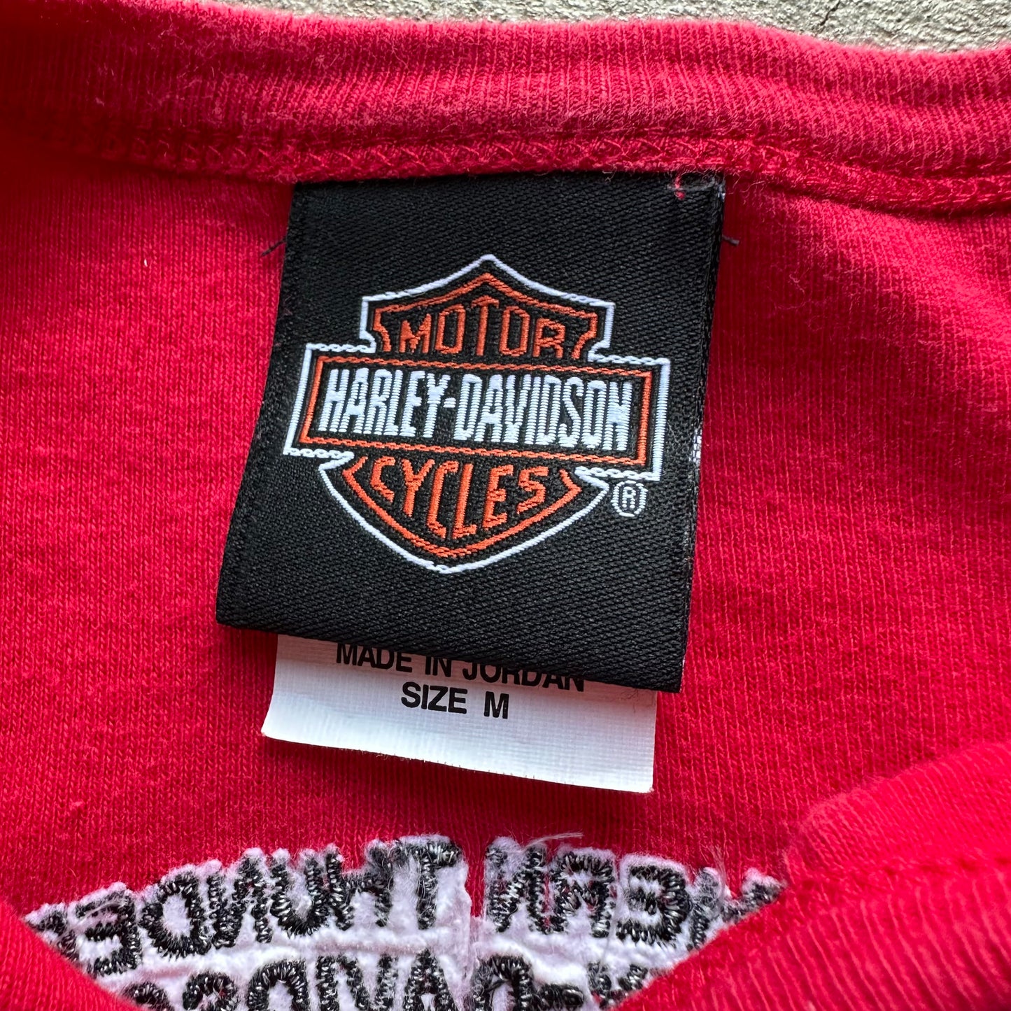 Vintage Women's Harley Davidson Red Top
