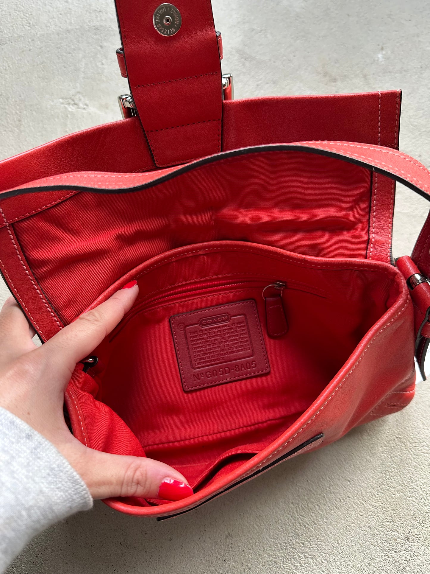 Vintage Coach Red Square Soho Shoulder Bag