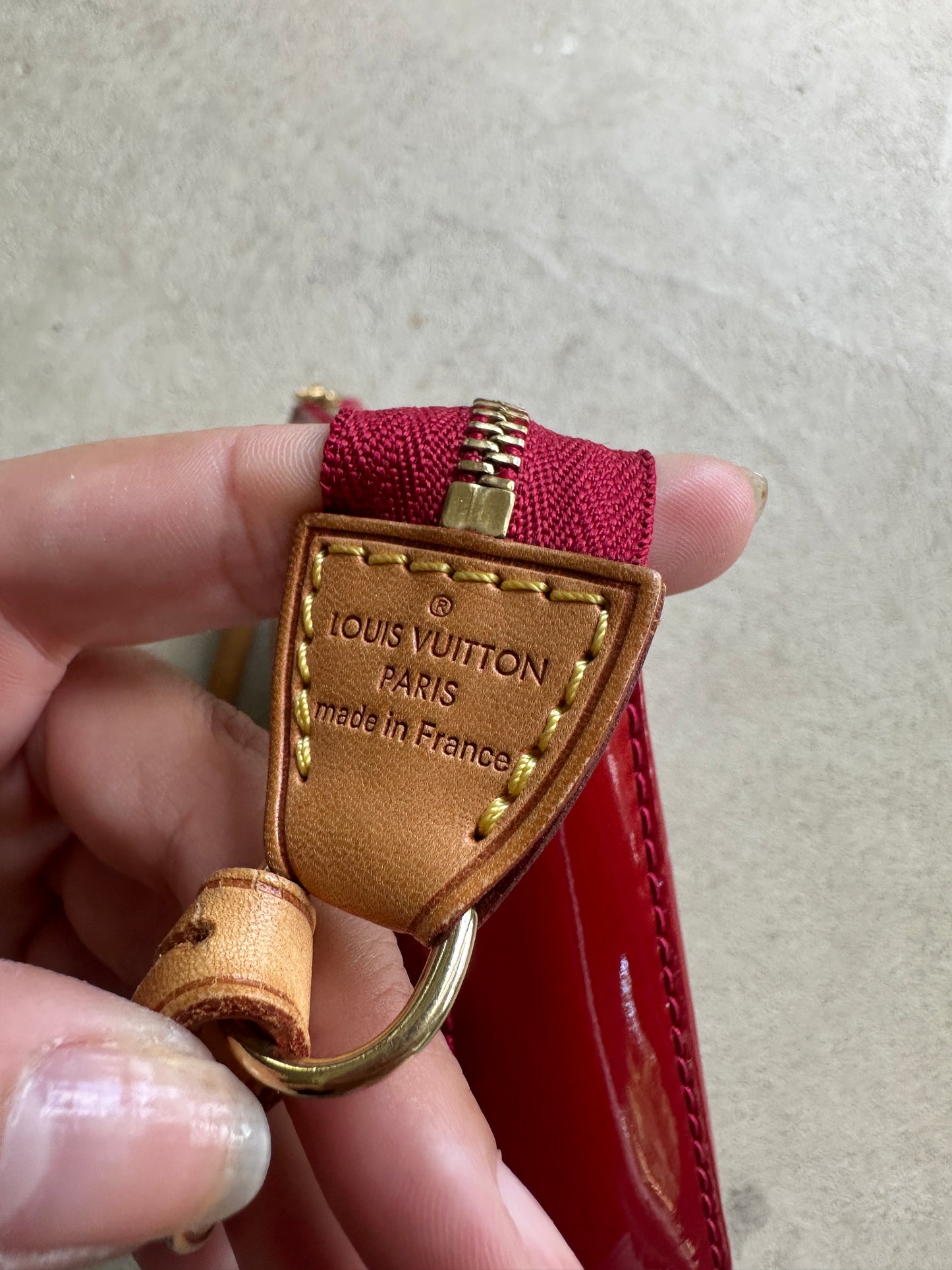 Vintage Red Patent leather Louis Vuitton Shoulder Bag