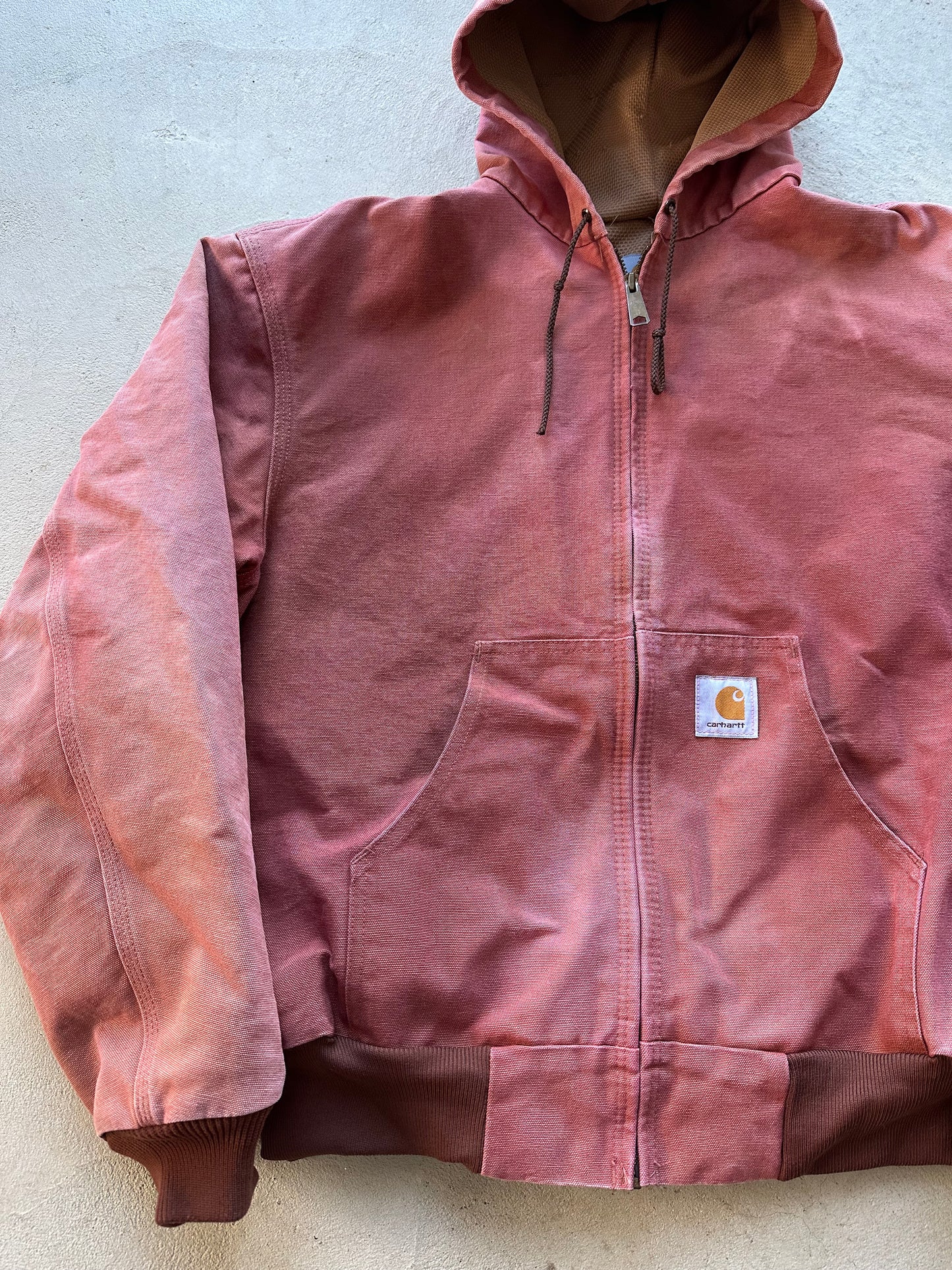 Vintage Carhartt Pink Hooded Jacket - L