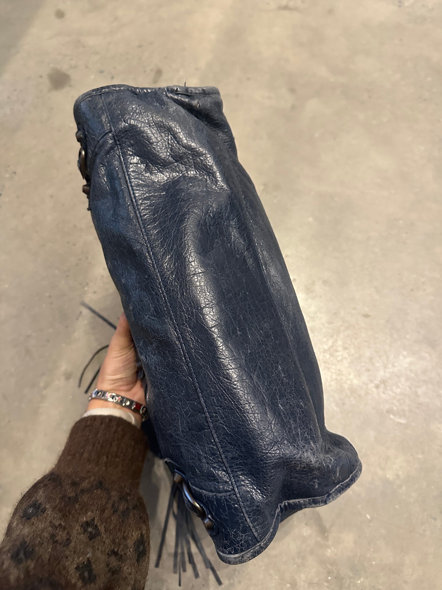 Vintage Navy Balenciaga City Bag