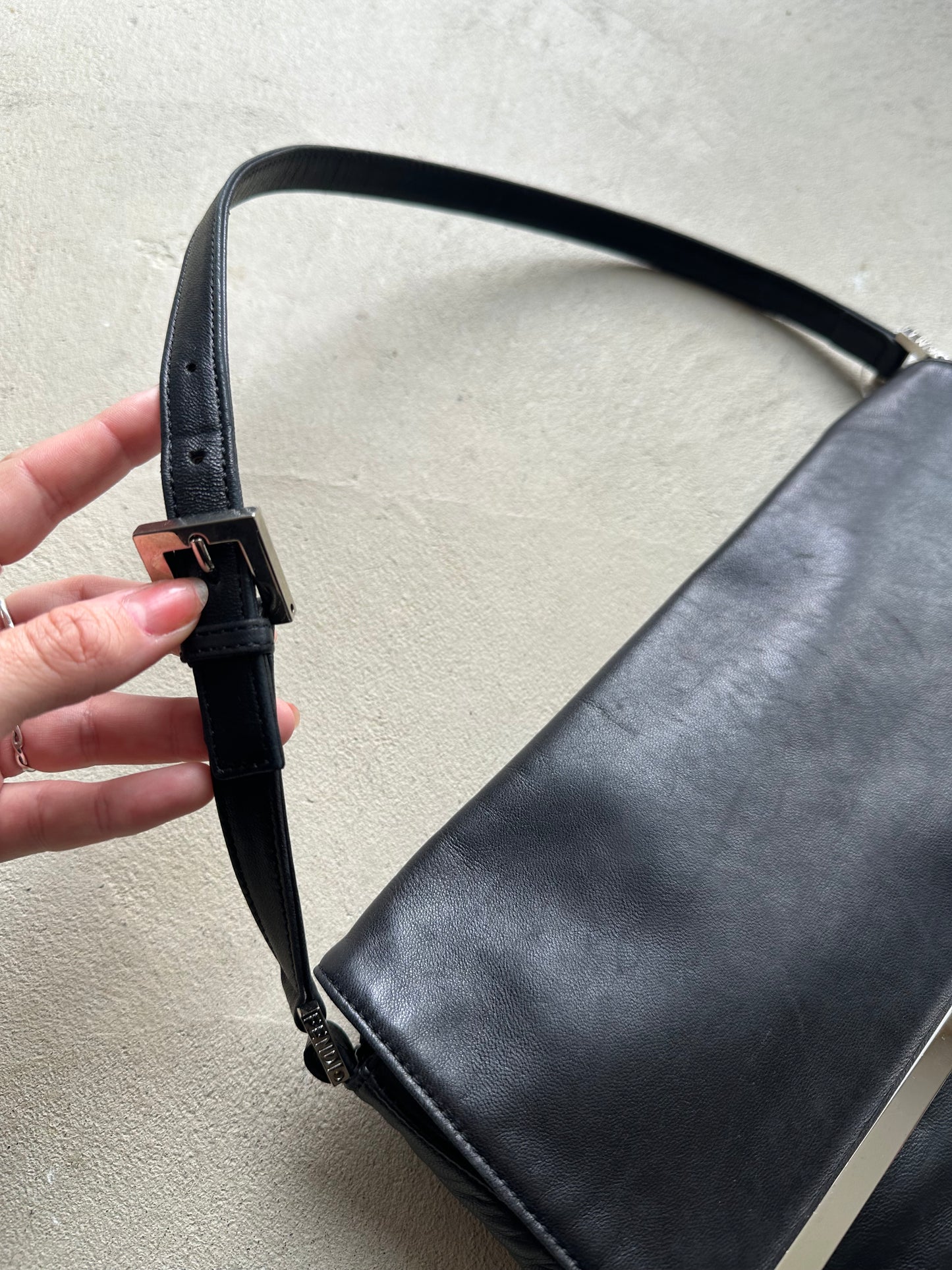 Vintage Fendi Black Leather Bag