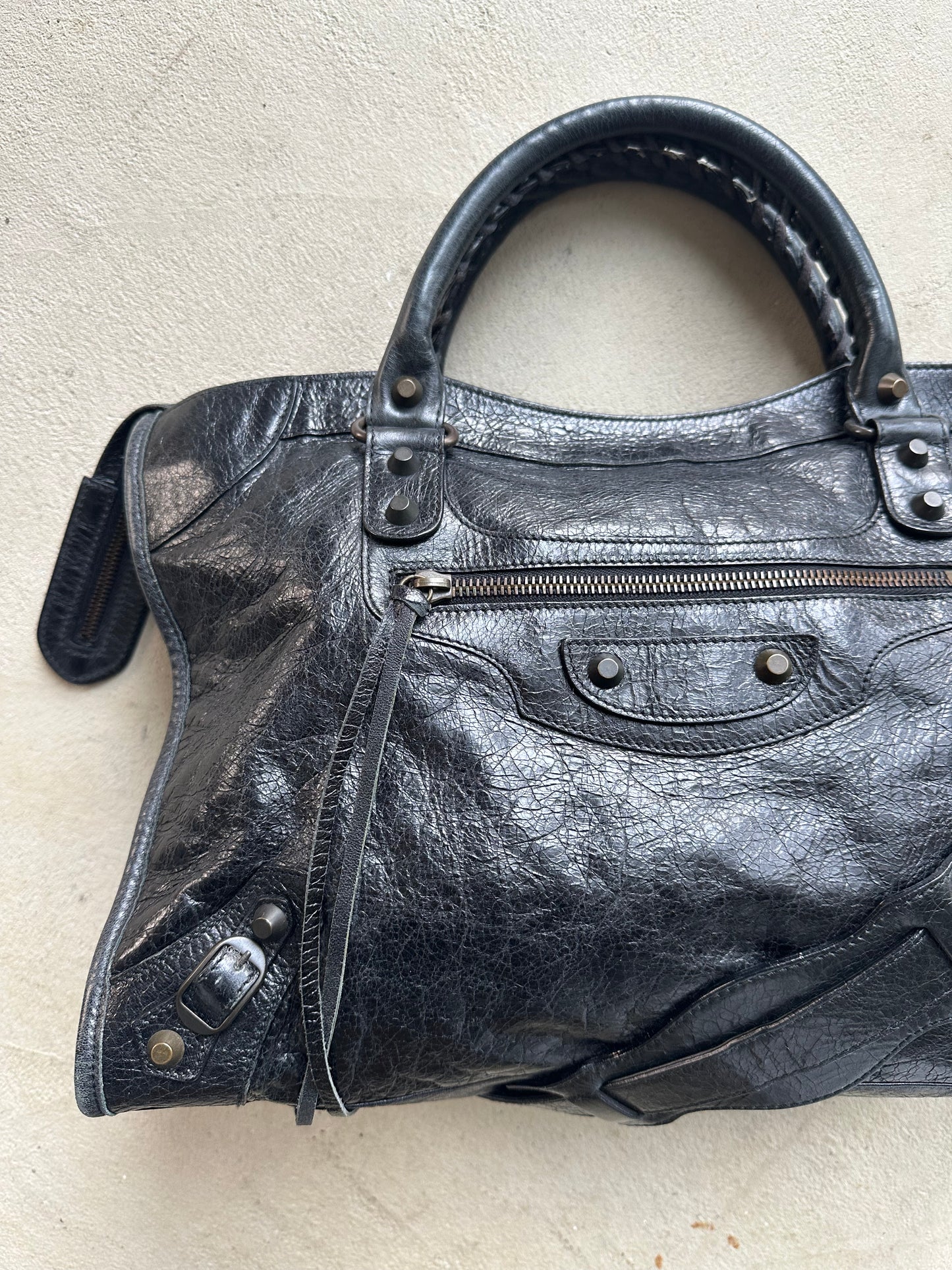 Vintage Black Balenciaga City Bag