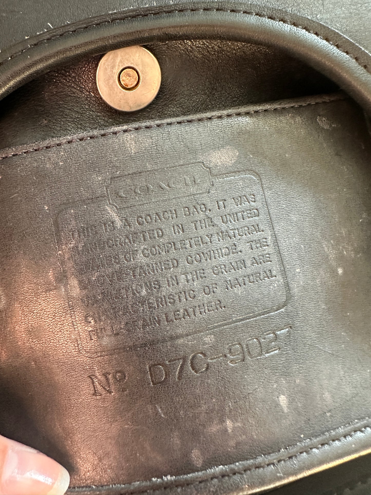 Vintage Coach Mini Ergo Black Shoulder Bag 9027