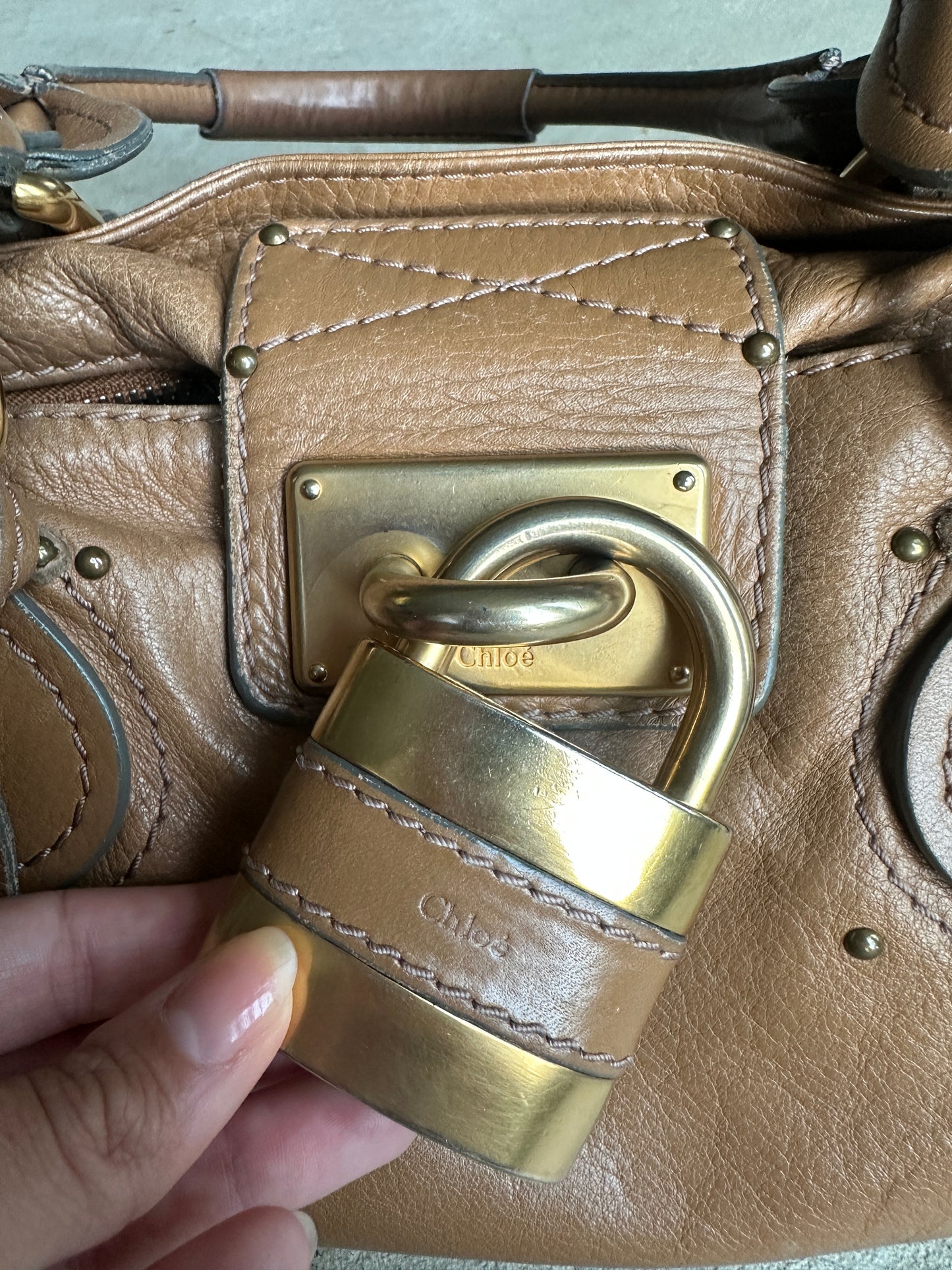 Vintage Tan Chloé Paddington Shoulder Bag