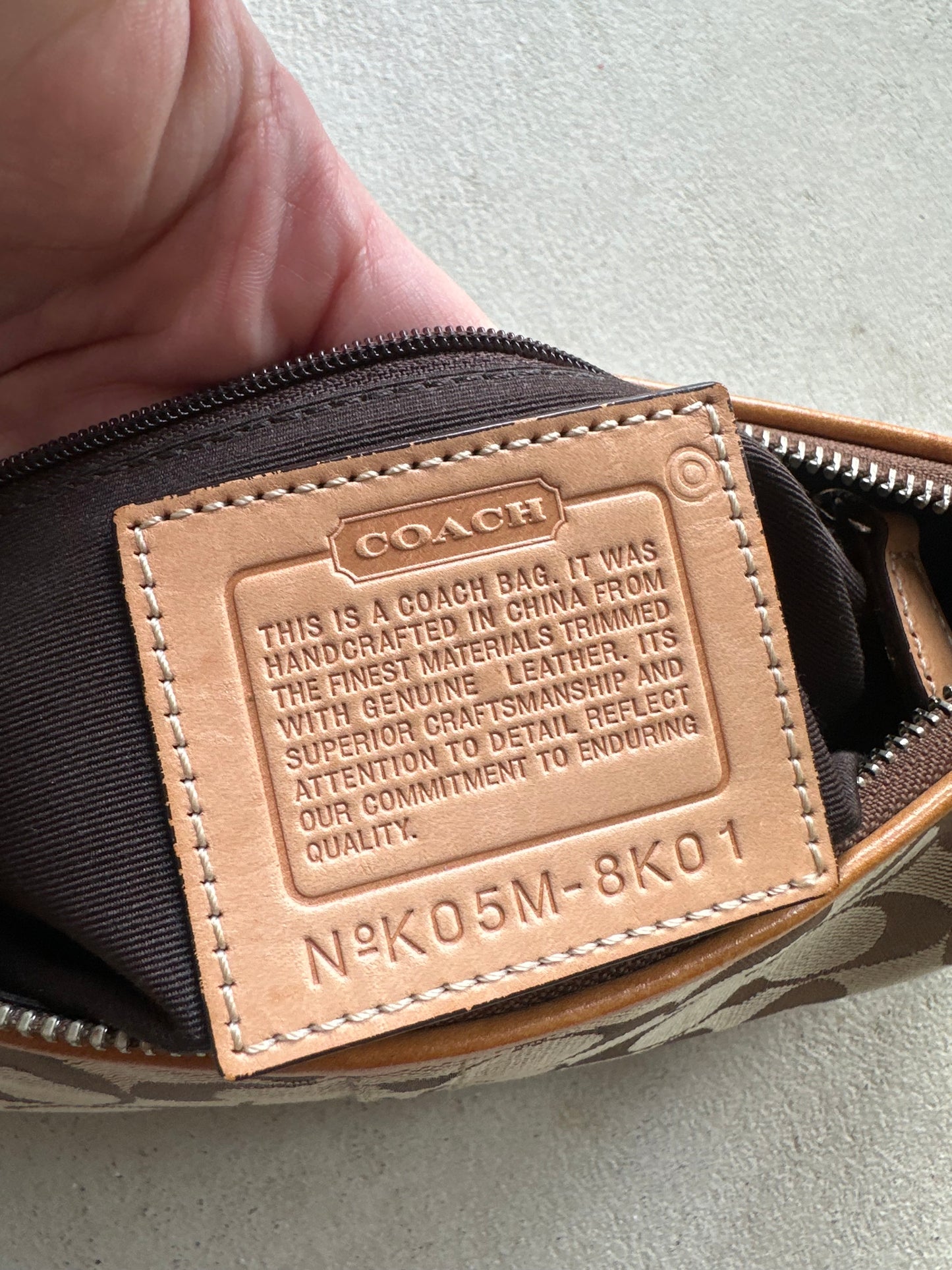 Vintage Y2K Coach Tan Baguette Shoulder Bag